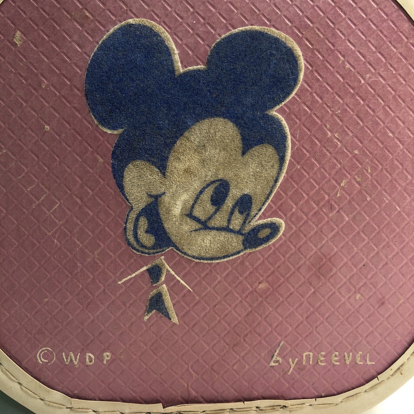 1950s Vintage Walt Disney Productions Mickey Mouse Mini Case By Neevel Pink Blue