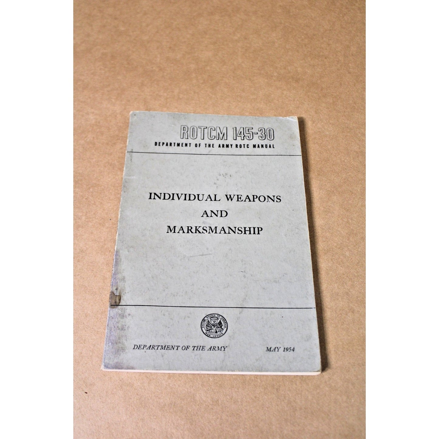 Vintage 1954 US Army ROTCM 145-30 Individual Weapons and Marksmanship