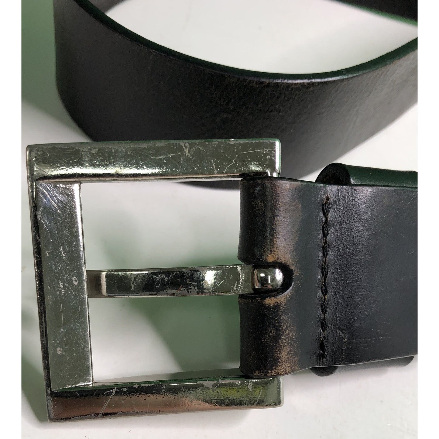 Kenneth Cole Reaction Full Grain Leather Belt With Buckle 41 Inches Long