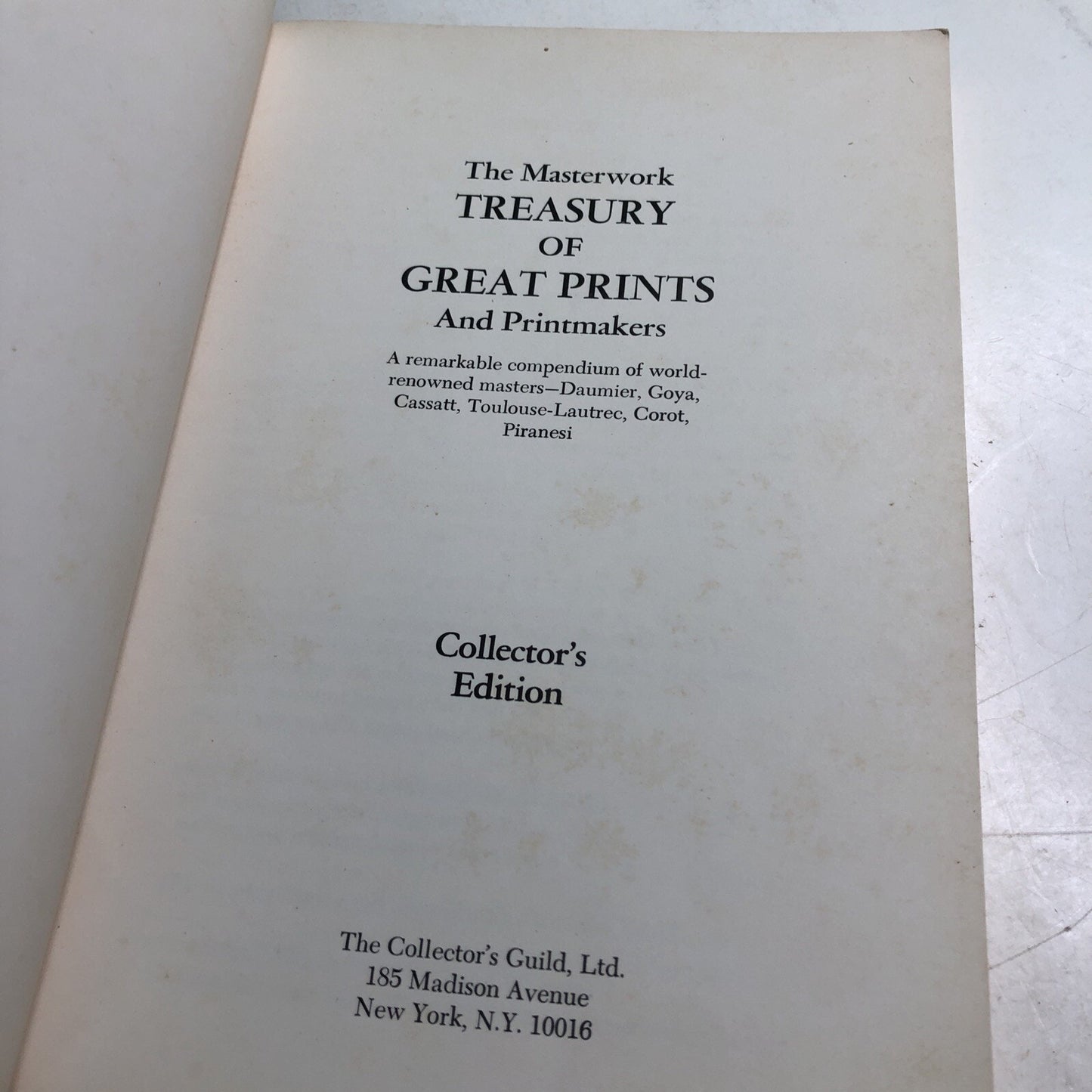 The Masterwork Treasury of Great Prints and Printmakers Limited Edition 10,000