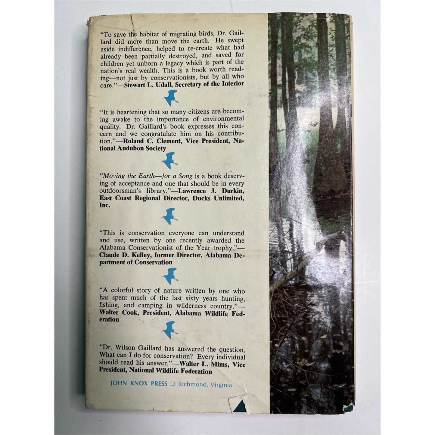 Moving The Earth For A Song M. Wilson Gaillard Mobile Alabama Author 1968 HC DJ