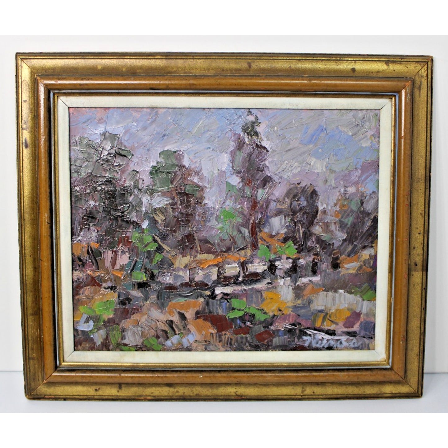 Post-Impressionist Landscape Oil Painting Heavy Impasto, Thick Texturing 26"x22"
