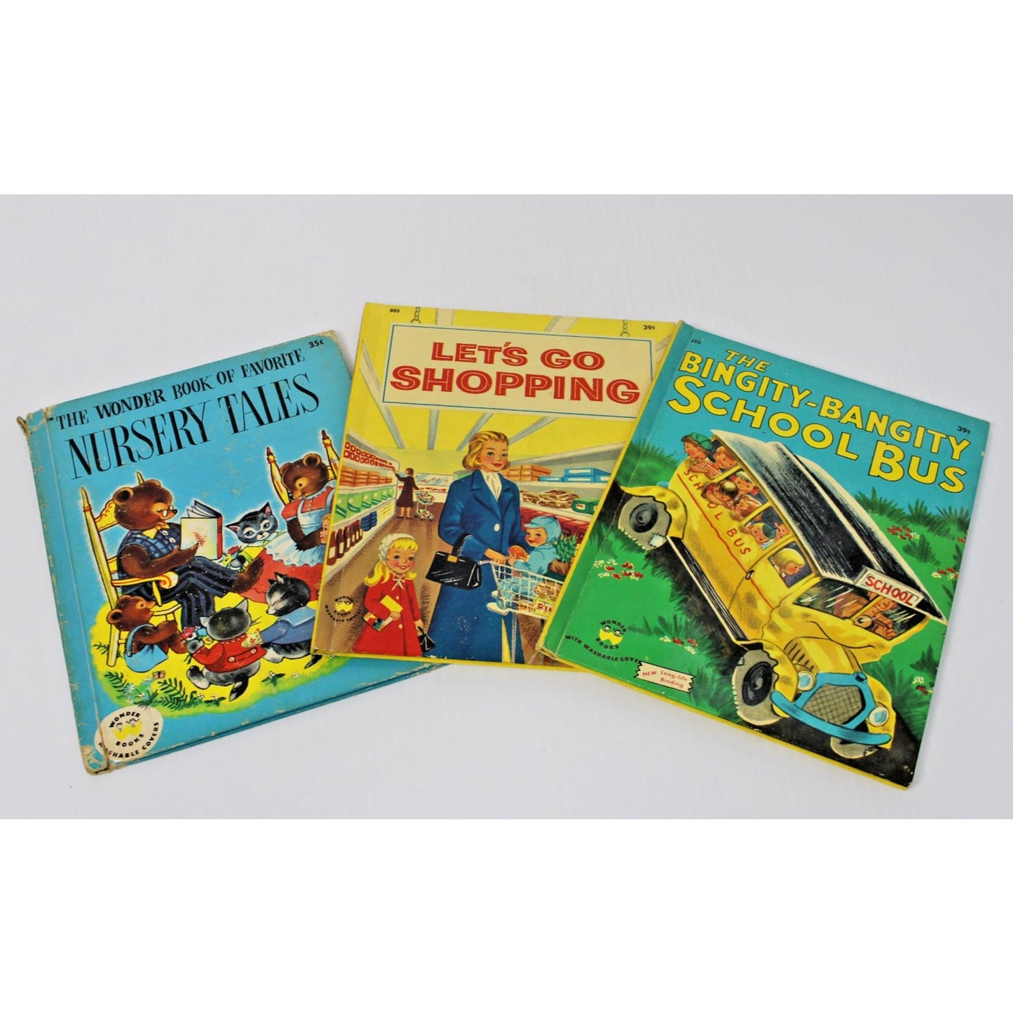 3 Vintage Children's Wonder Books- Classic Kids' Stories, Baby Gift, Nursery