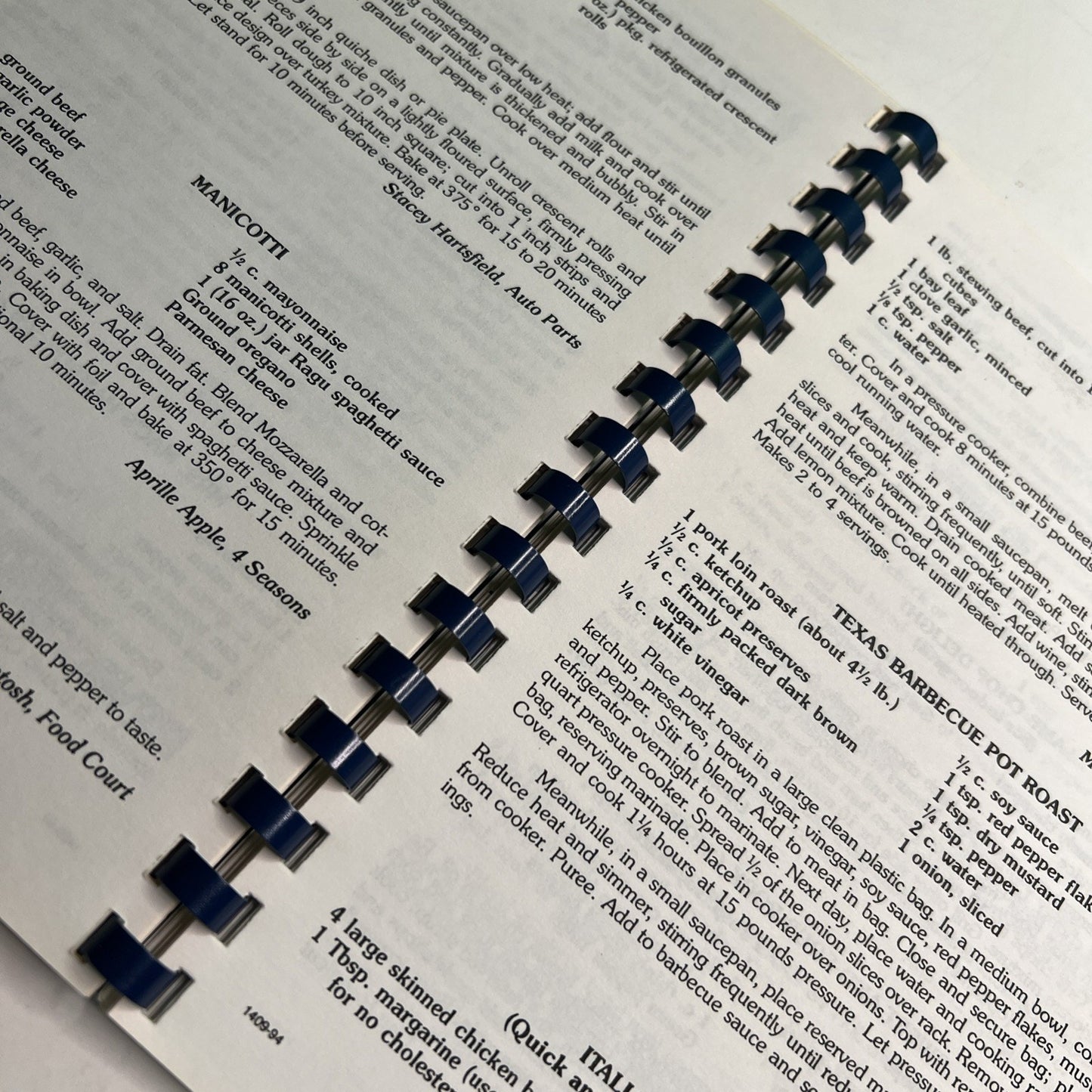 1994 Ft. Rucker Exchange Employee Association Cookbook Comb Bound
