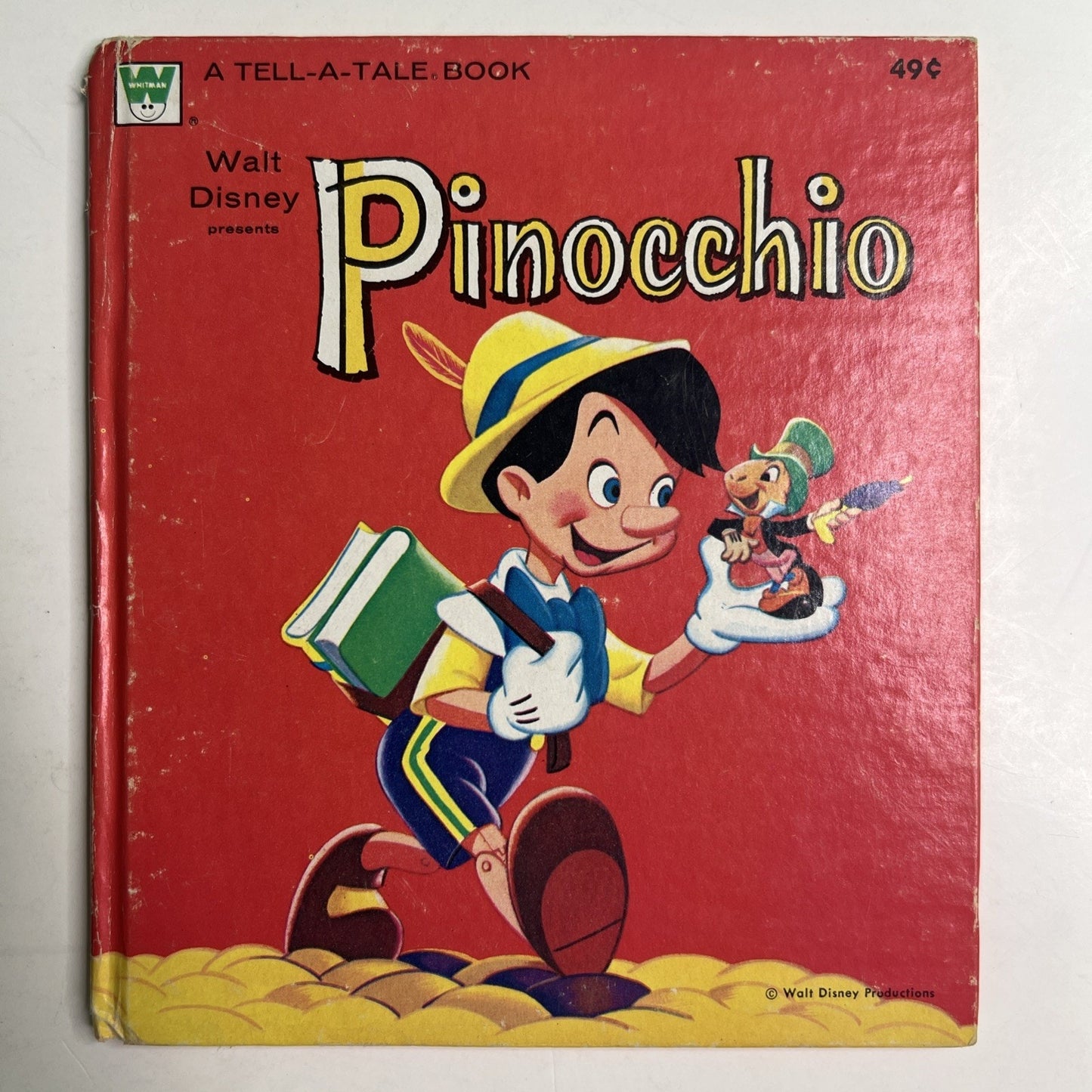 Walt Disney Presents Pinocchio 1961 A Tell-A-Tale Book Children's HC