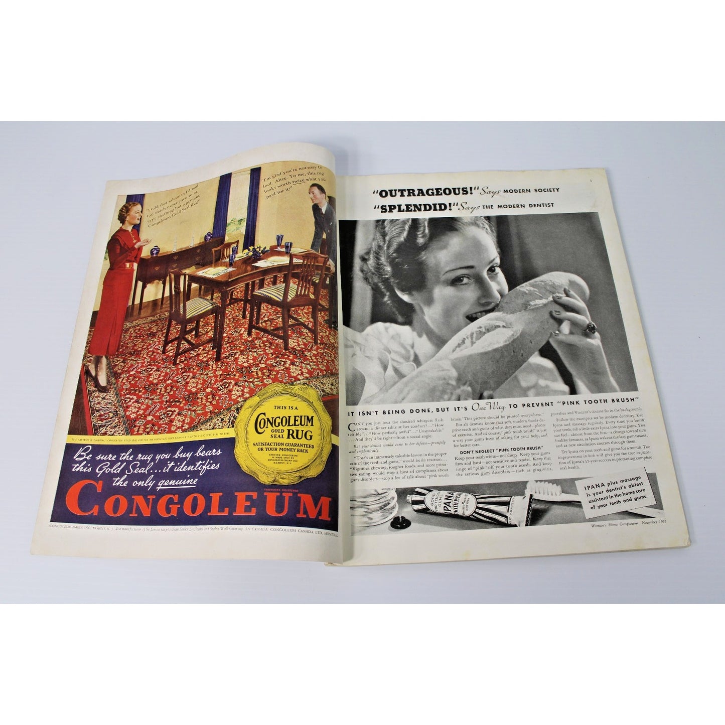1935 November Woman's Home Companion- Pearl Buck, Norman Rockwell, Vintage Ads