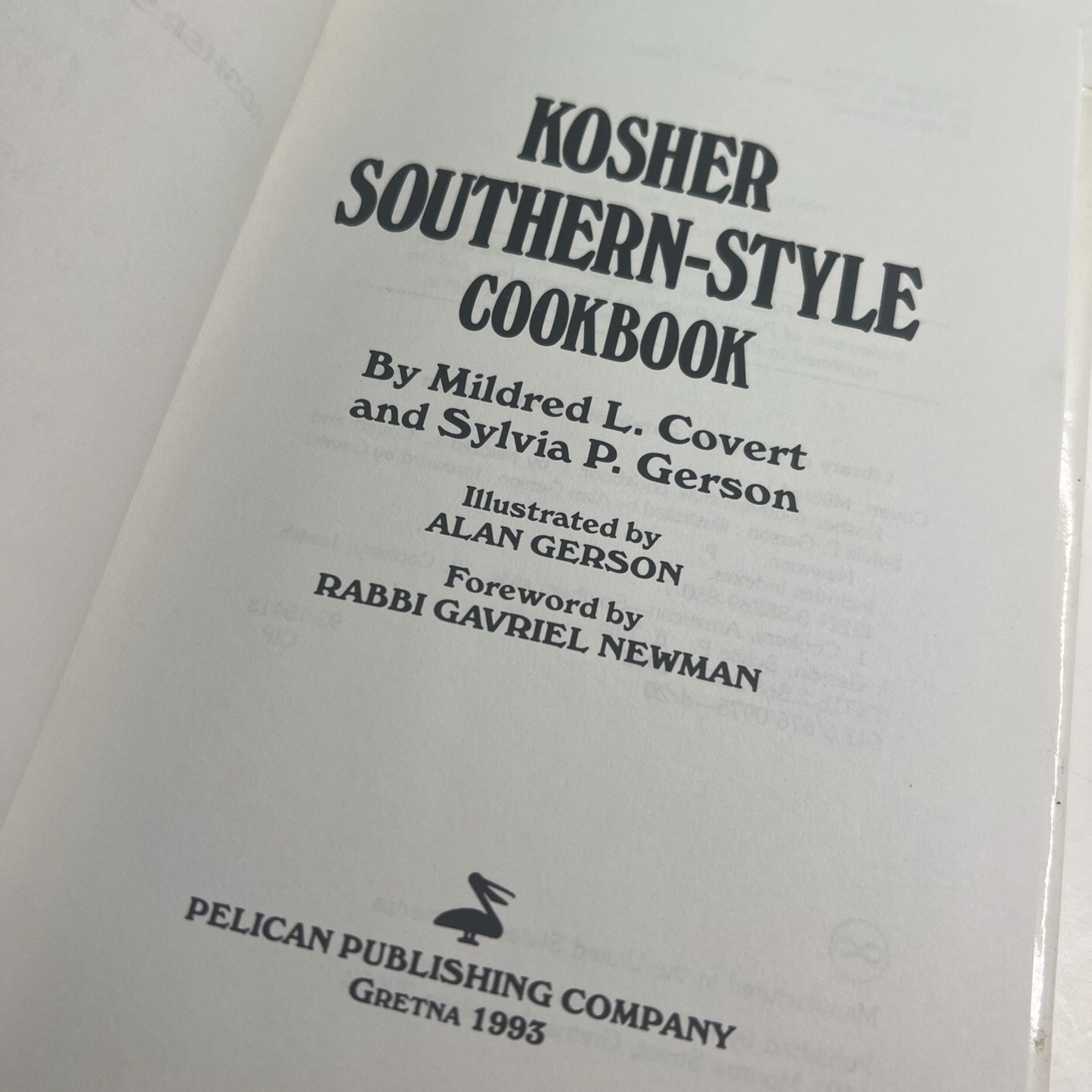 KOSHER SOUTHERN-STYLE COOKBOOK By Covert & Gerson HC DJ SIGNED BY THE AUTHOR