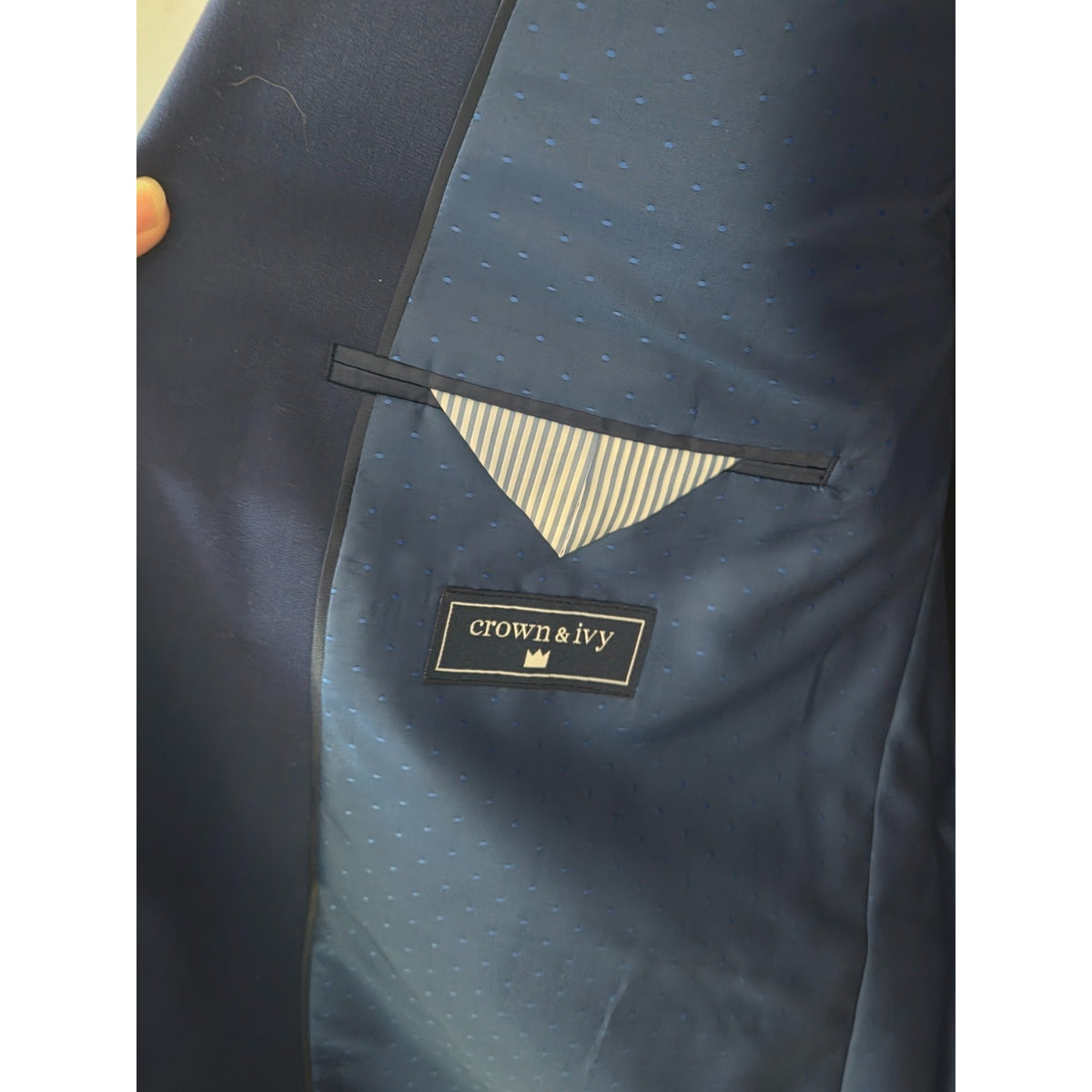 NWT Crown & Ivy Aerocool Blazer 48R Bright Blue Modern Fit Sport Coat Jacket