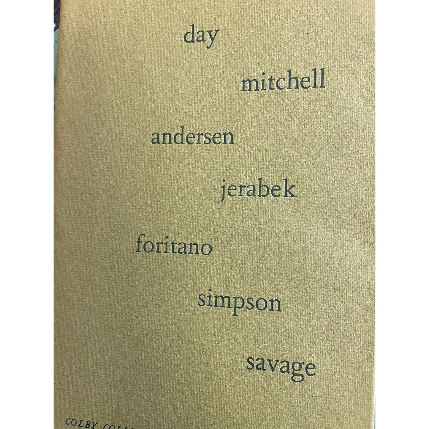 1965 Colby College Poetry Workshop Graphic Arts Day Mitchell Andersen Jerabek