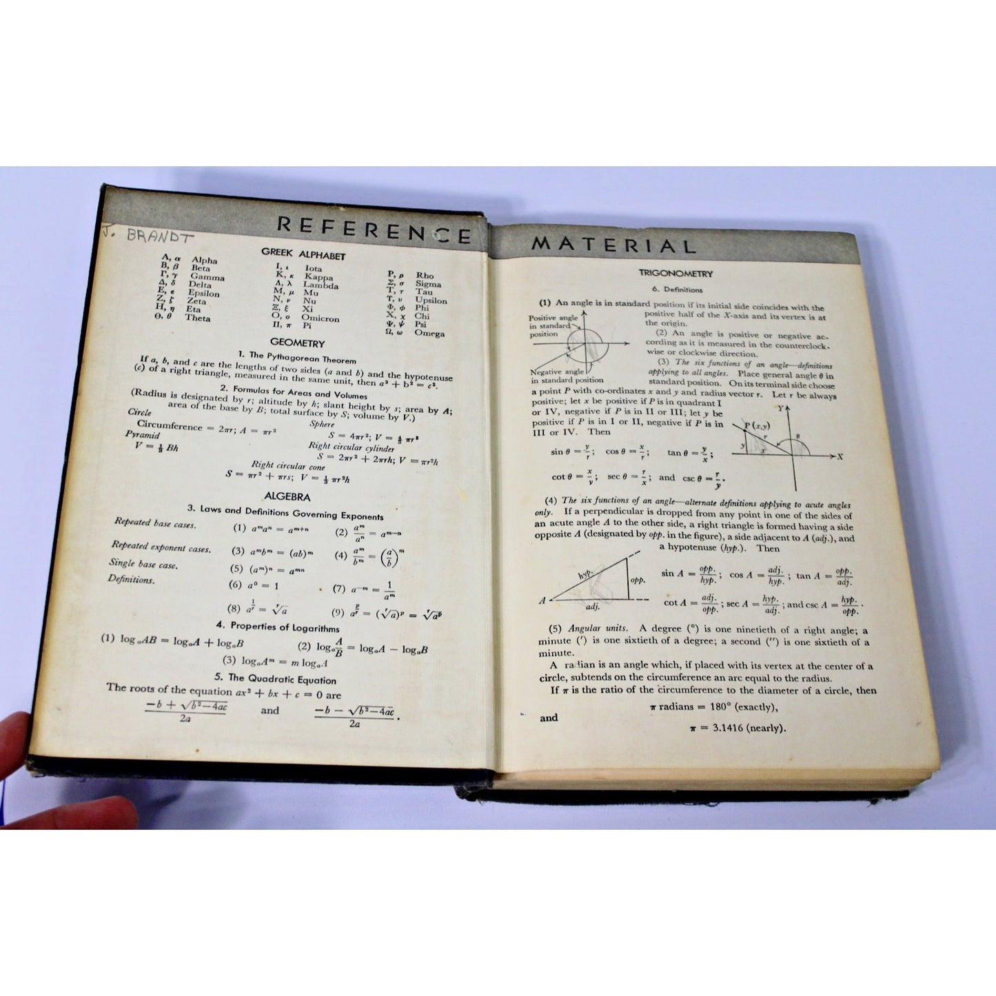Analytic Geometry Underwood & Sparks Texas Technological College 2nd Ed HC 1956
