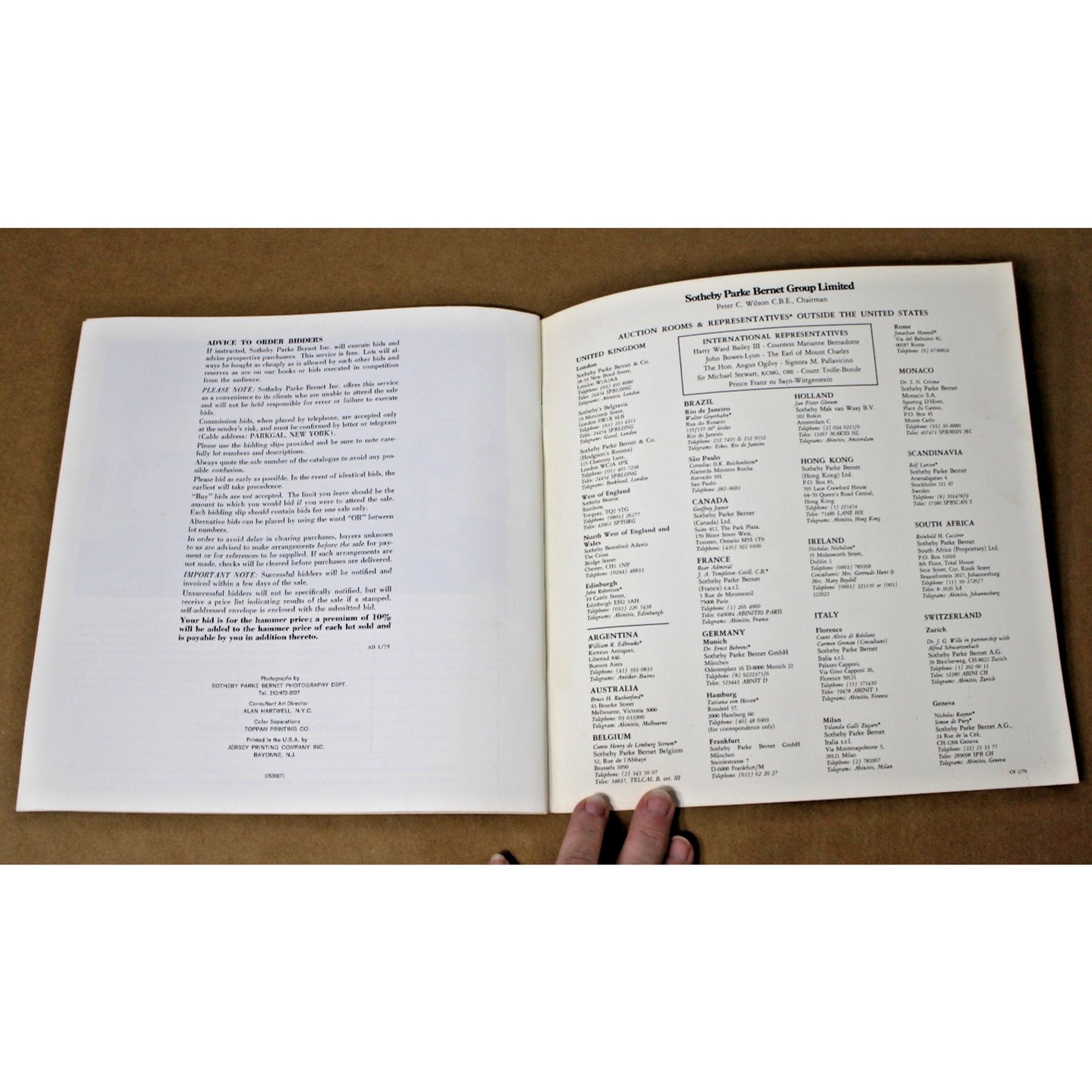 Sotheby Parke Bernet Auctions: FINE WATCHES, CLOCKS, SCIENTIFIC INTRUMENTS 1979