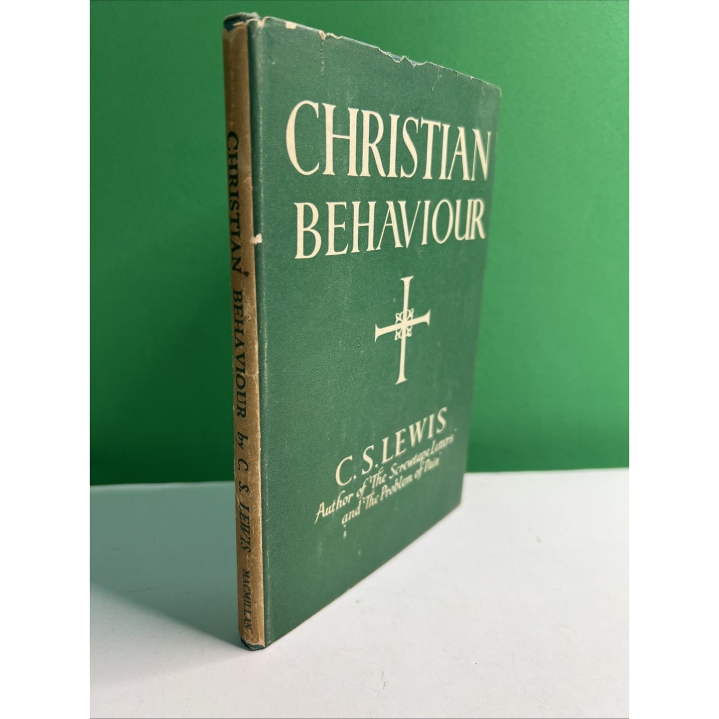Christian Behaviour by C.S. Lewis 2nd American Printing 1944 HC