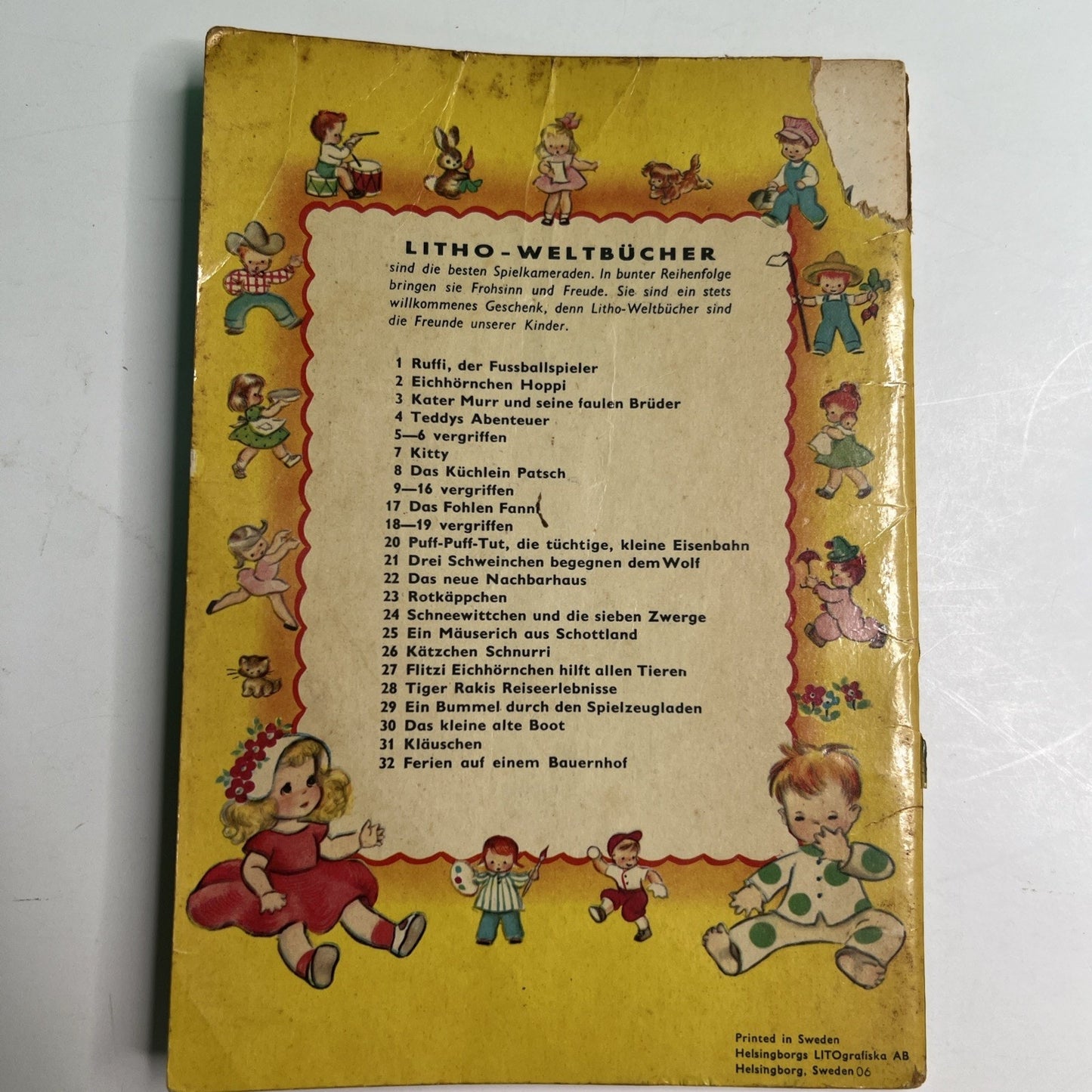 Vtg Schneewitchen und die sieben Zwerge Sweden Swedish Snow White & 7 Dwarves PB