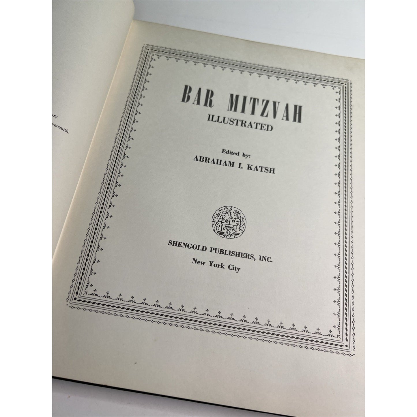 Bar Mitzvah By Abraham I. Katsh Shengold Publisher 1955 HC DJ Worn But Included