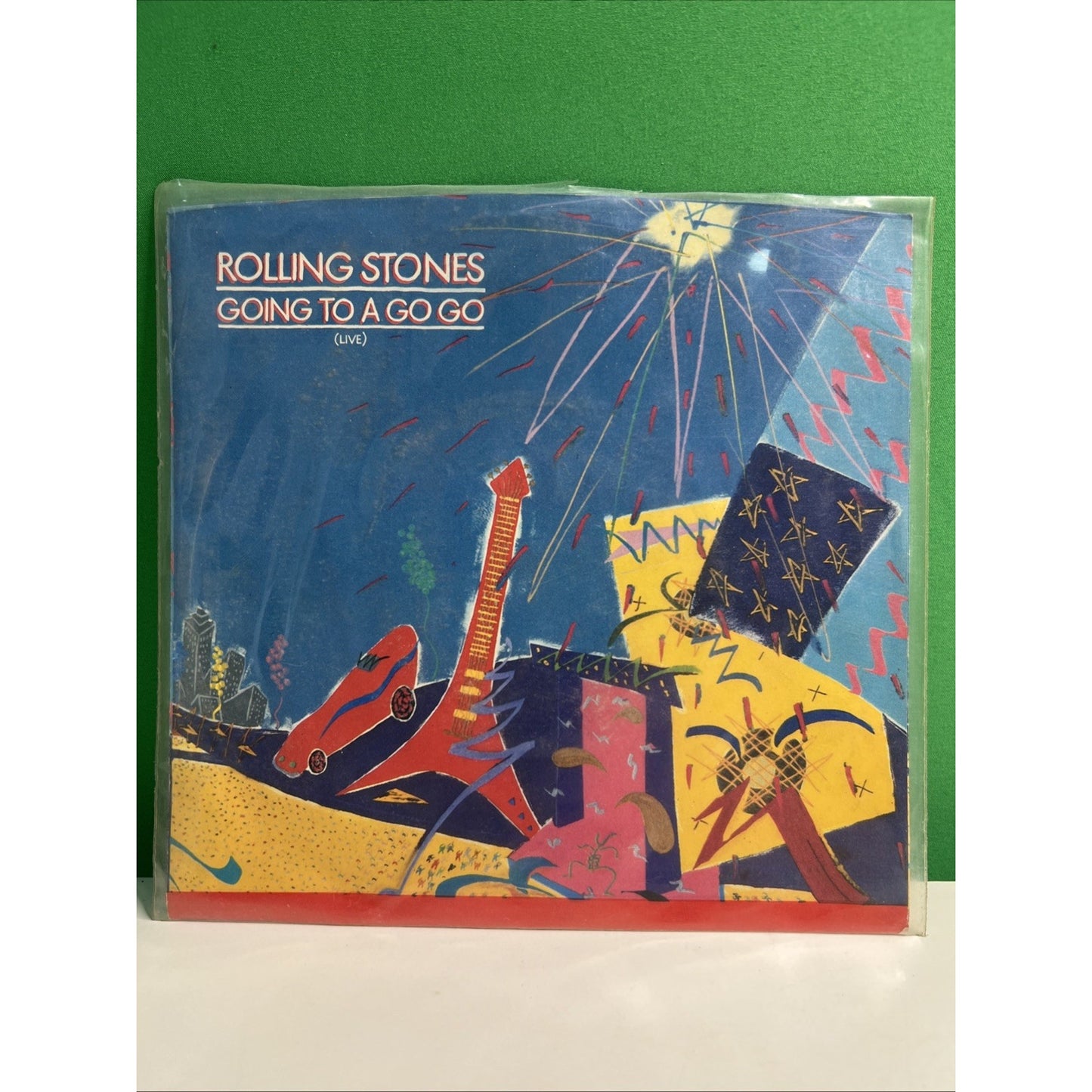 ROLLING STONES Going to a Go Go / Beast of Burden w/Picture Sleeve 45 RPM 1982