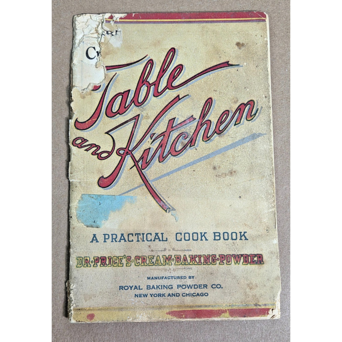 Rare 1916 Dr. Price's Cream Baking Powder Antique Recipe Book - Table & Kitchen