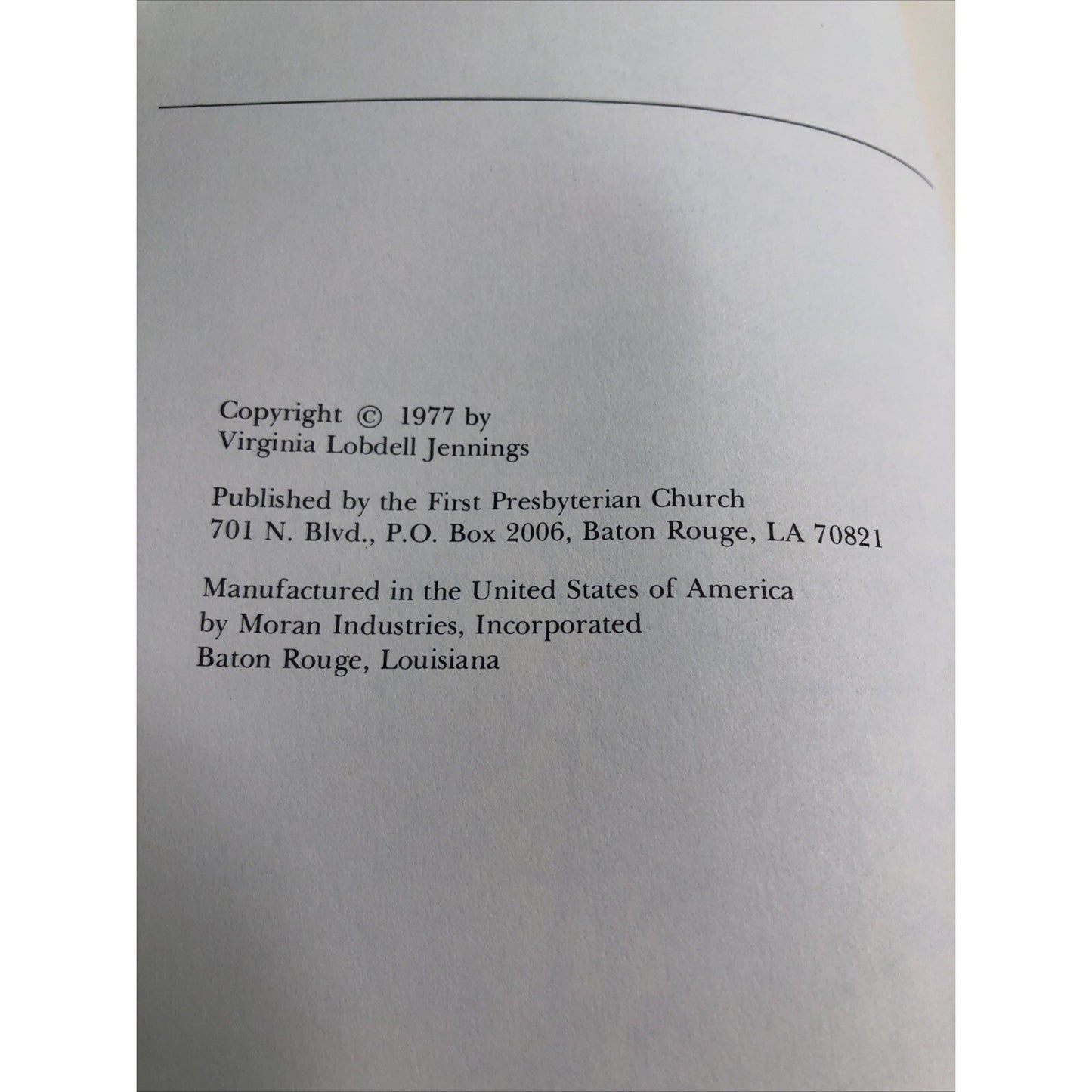 SIGNED By These Stones Virginia Lindell Jennings 1977 Louisiana Church History