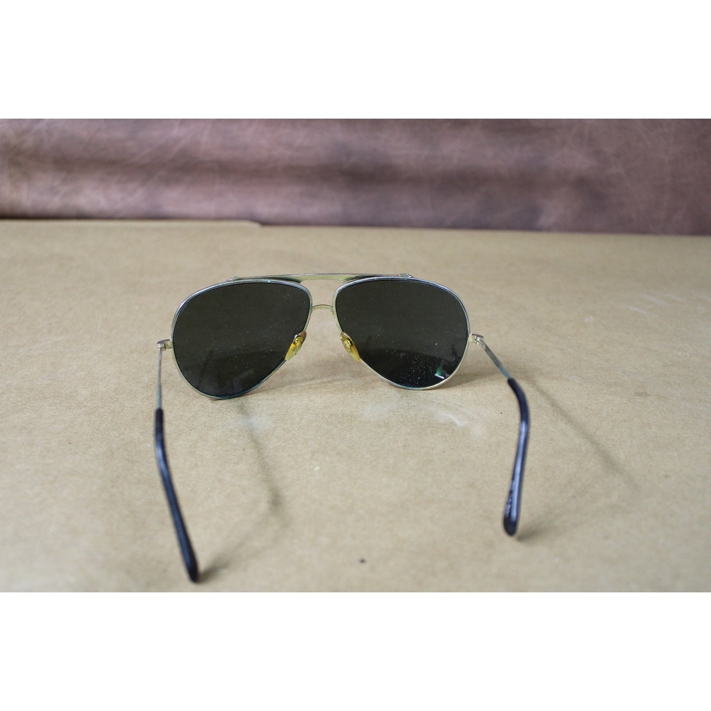 Vintage Aviator Sunglasses Etched Details, No Lens Scratchs