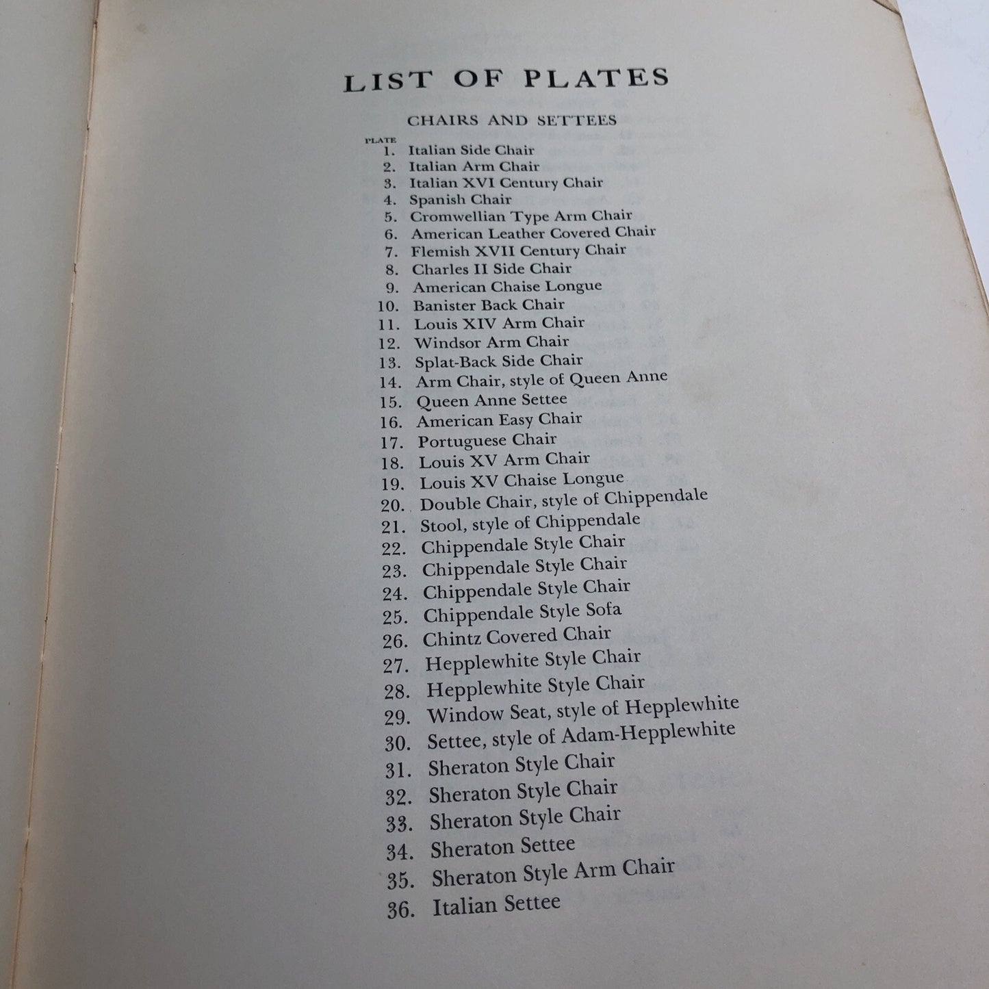 MASTERPIECES OF FURNITURE , IN PHOTOGRAPHS AND MEASURED DRAWINGS Dover 1953