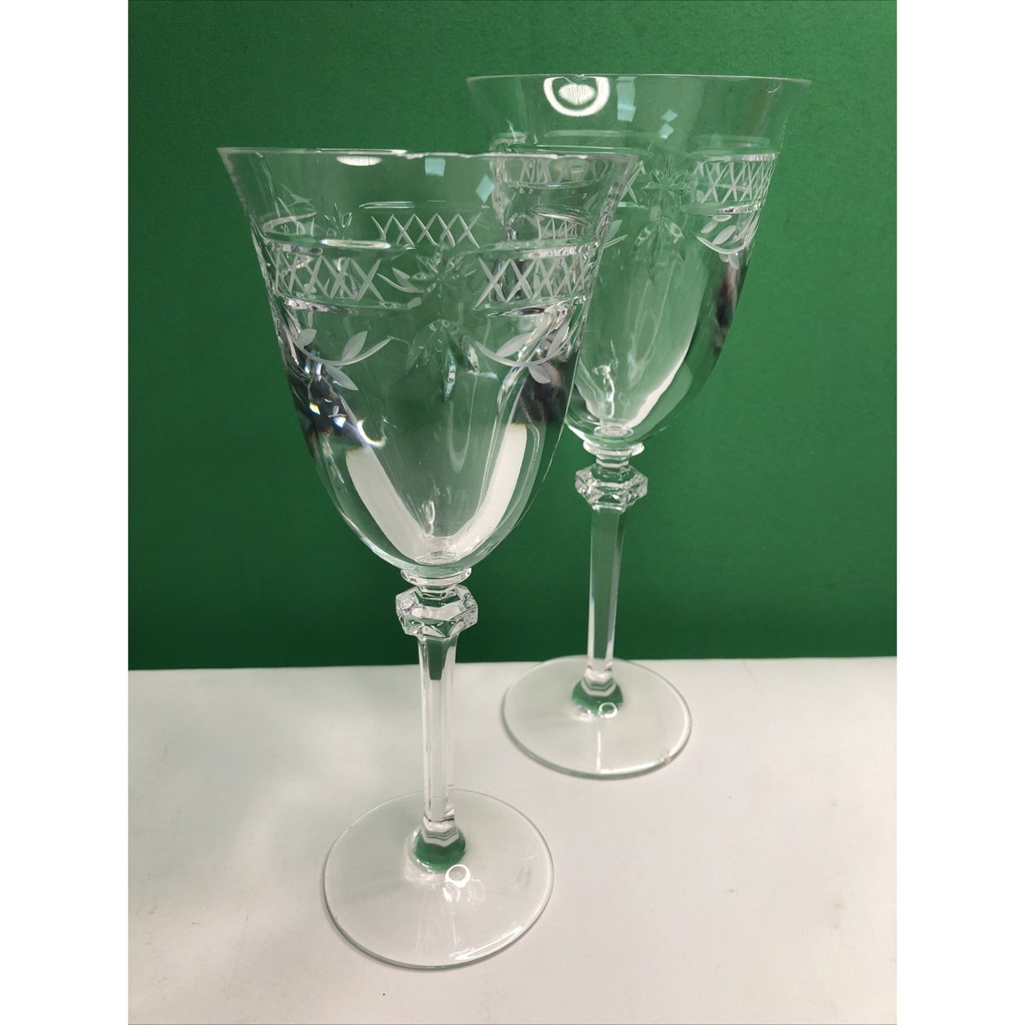 Mixed Lot 7 Royal Doulton WELLESLEY Wine Glasses (3) & Water Goblets (4) CHIPS