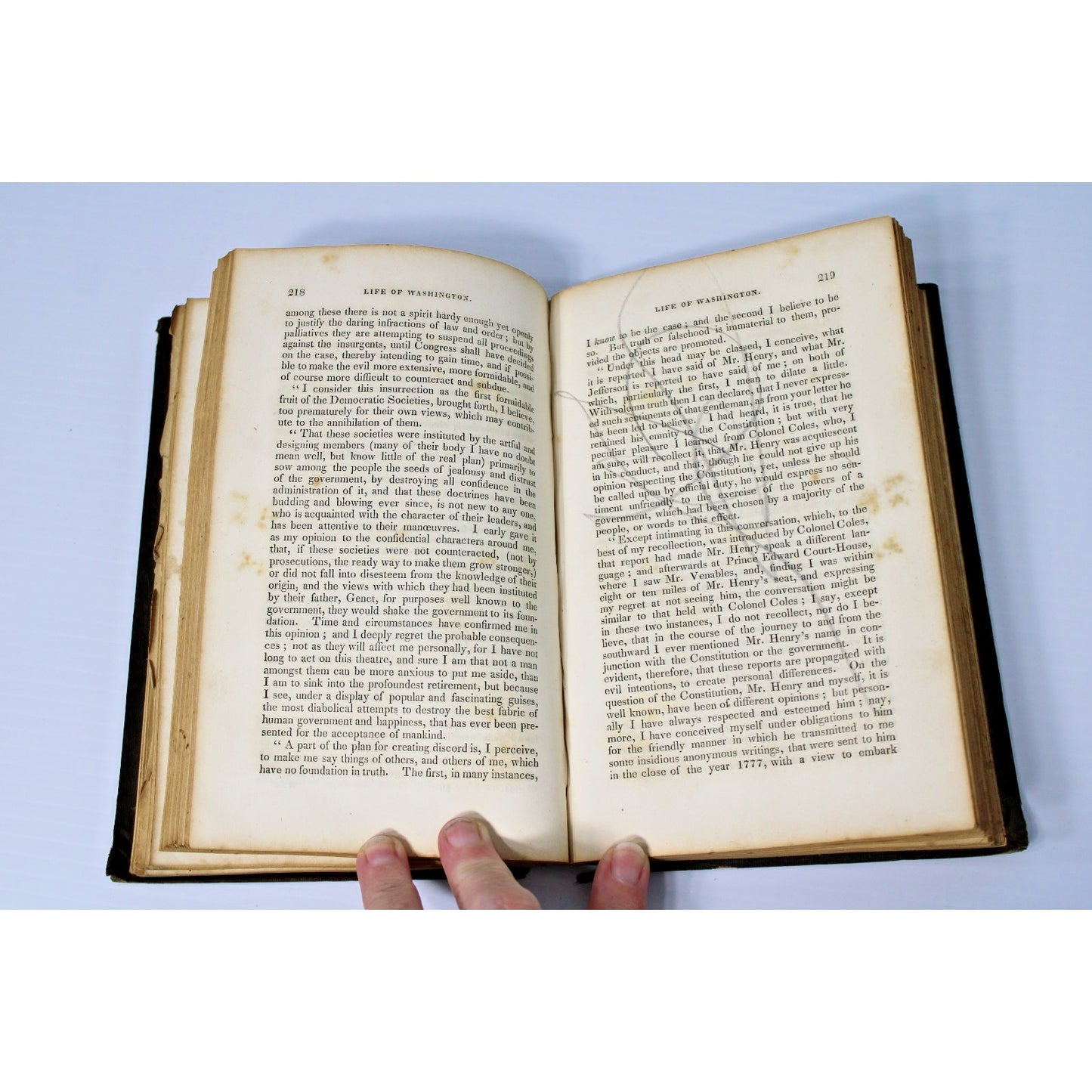 Rare 1840 Autobiography: The Life Of George Washington, Volume II, Rev. Upham
