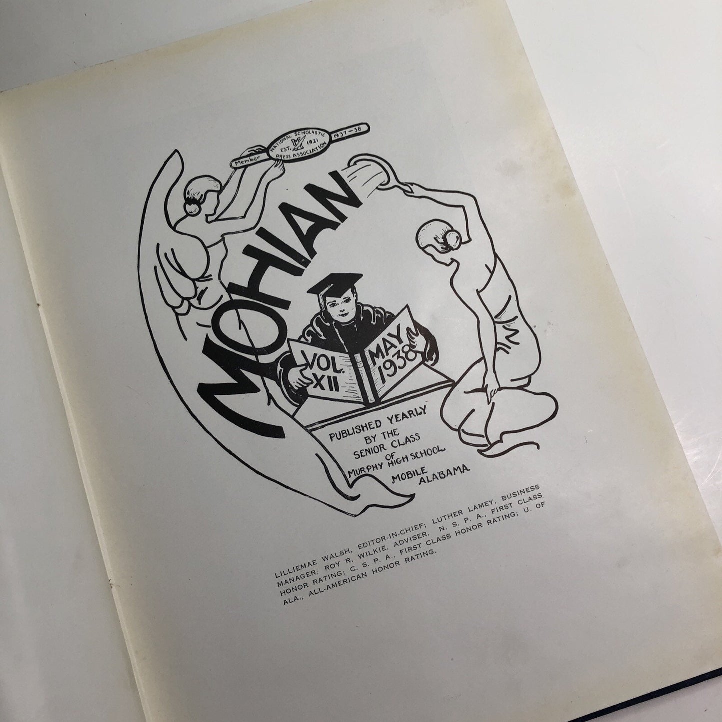 1938 Mohian Murphy High School Yearbook Mobile Alabama AL