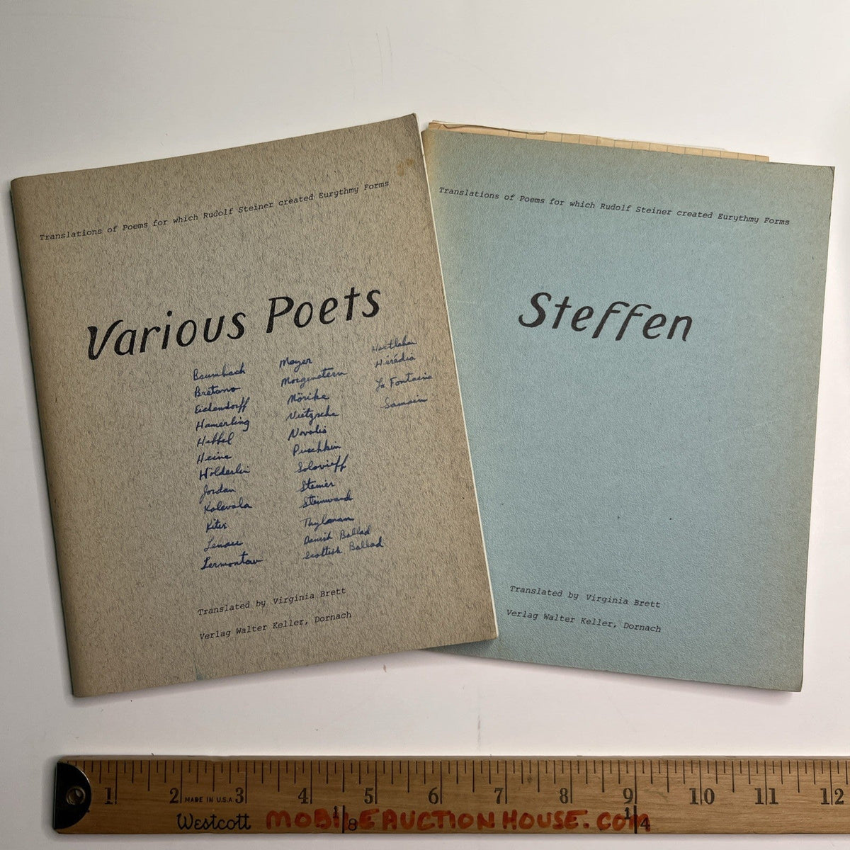 Pair Of Translations Various Poets & Steffen by Virginia Brett Eurythmy Forms