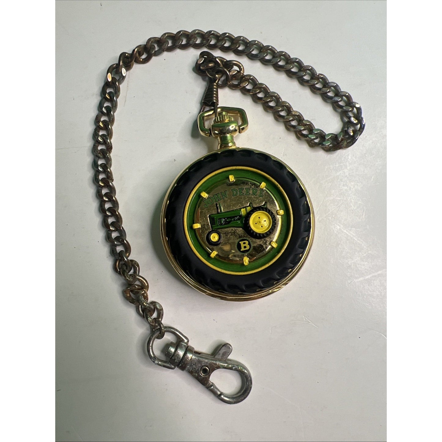 John Deere Pocket Watch Model B Franklin Mint With Case