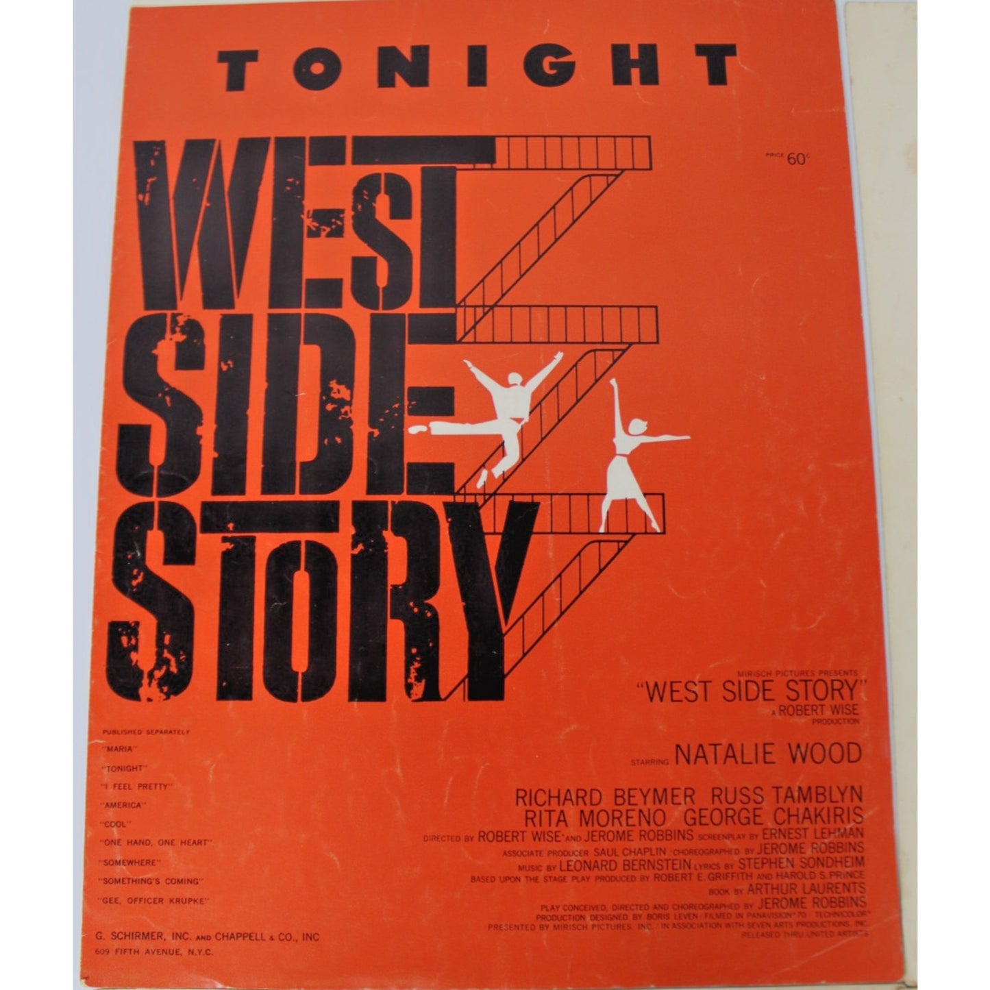 6 Pc. Vintage Broadway Sheet Music- Sondheim, Rodgers, Merrill, Bernstein, Styne