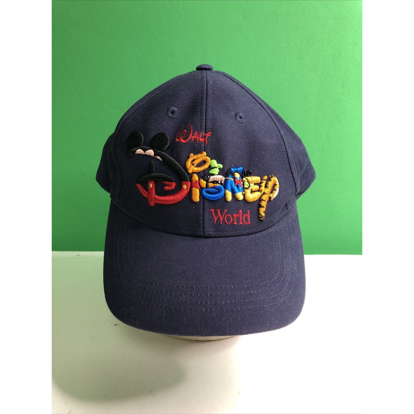 WALT DISNEY WORLD Embroidered Winnie the Pooh Mickey Ball Cap Hat Snap Back Navy