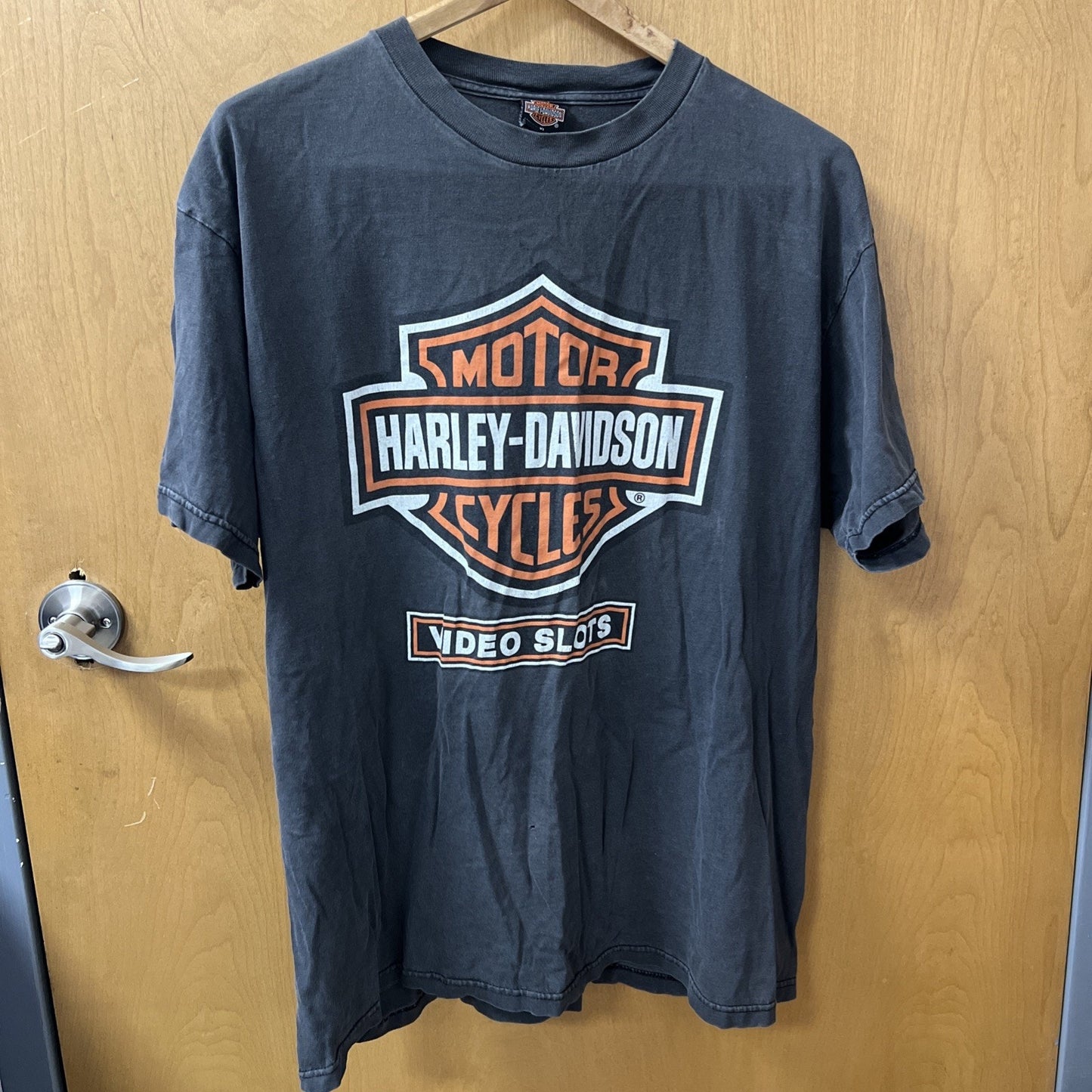Harley-Davidson Motorcycles Men’s Tshirt Video Slots Size XL 100% Cotton