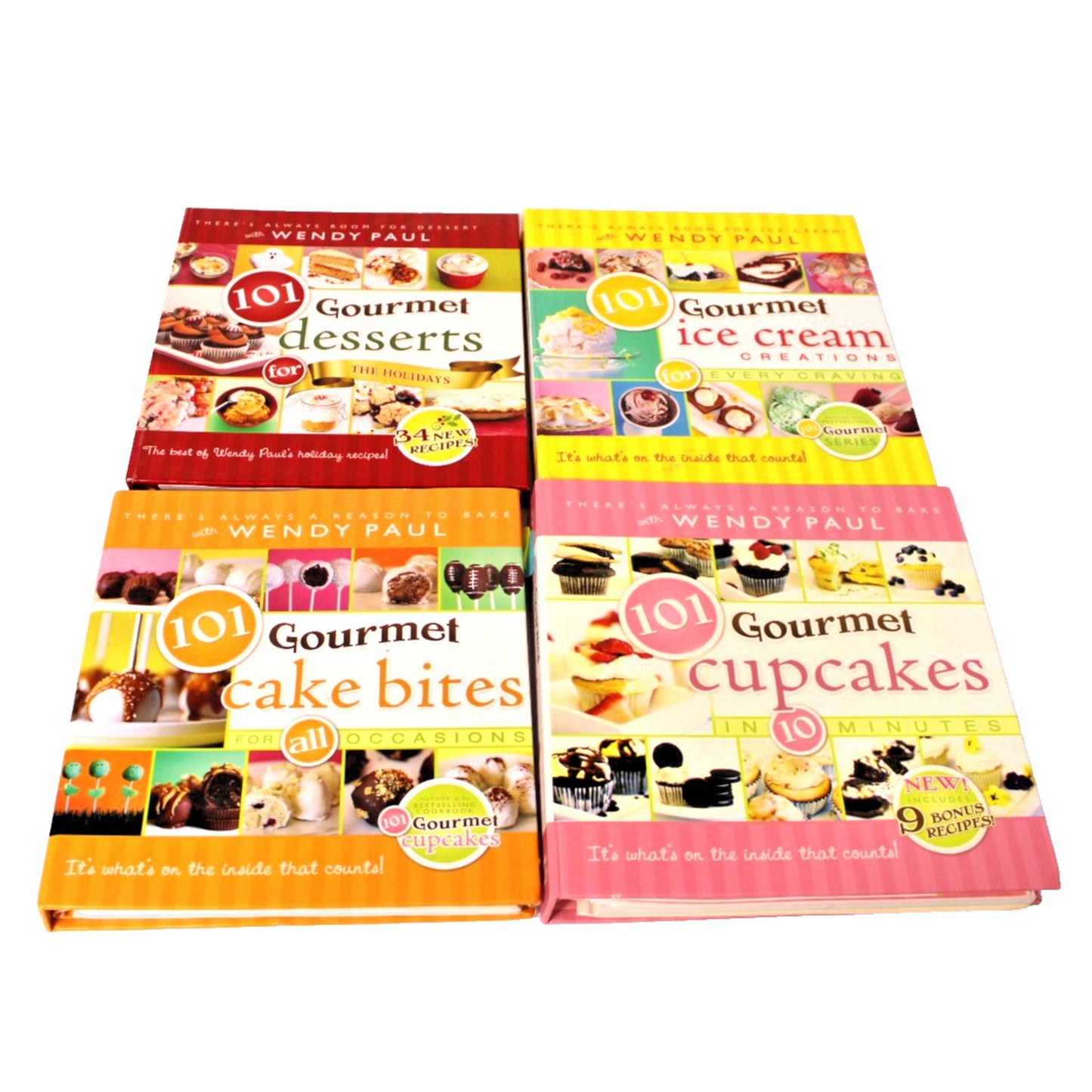 Bundle: 4 Wendy Paul "101 Gourmet" Desserts Cookbooks, Ice Cream, Cupcakes, Cake