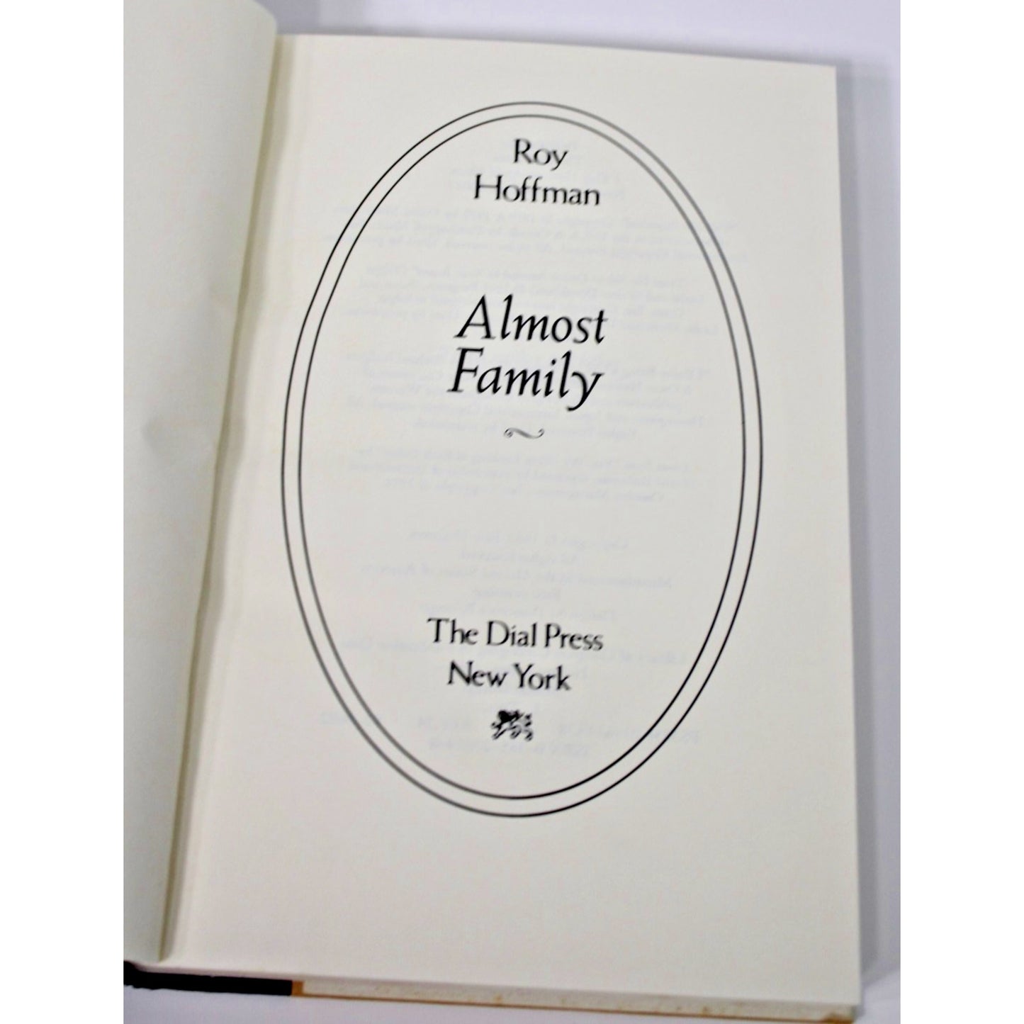 *Signed* Almost Family by Roy Hoffman, 1983 1st Edition HC/ DJ Mobile, AL Writer