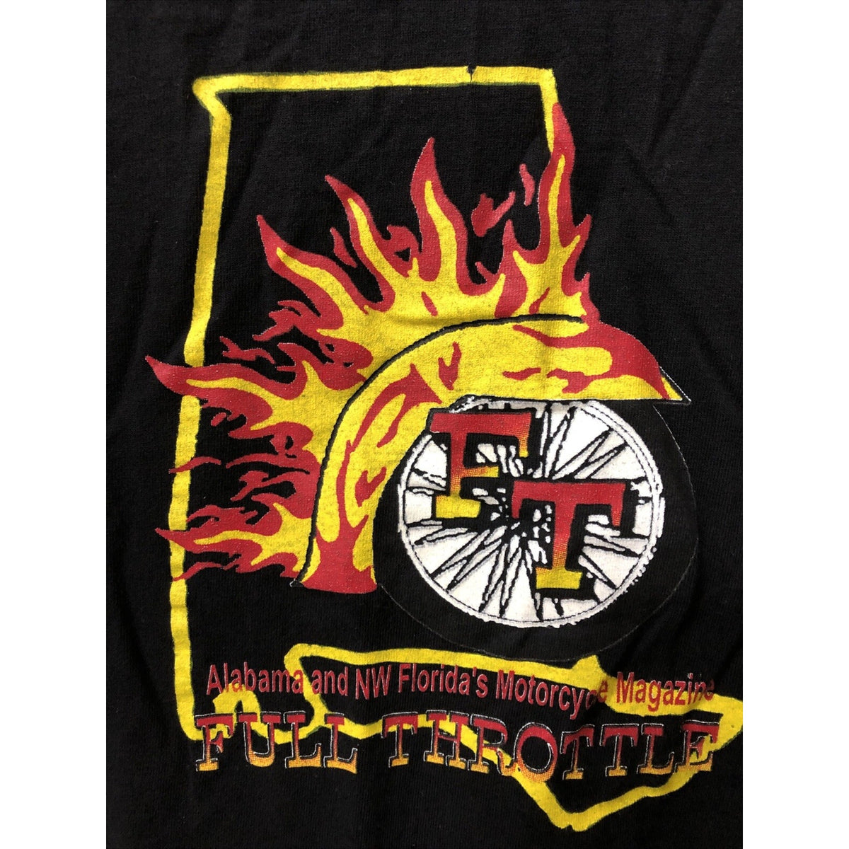 Vintage Full Throttle Motorcycle Magazine Tshirt Alabama Florida XL