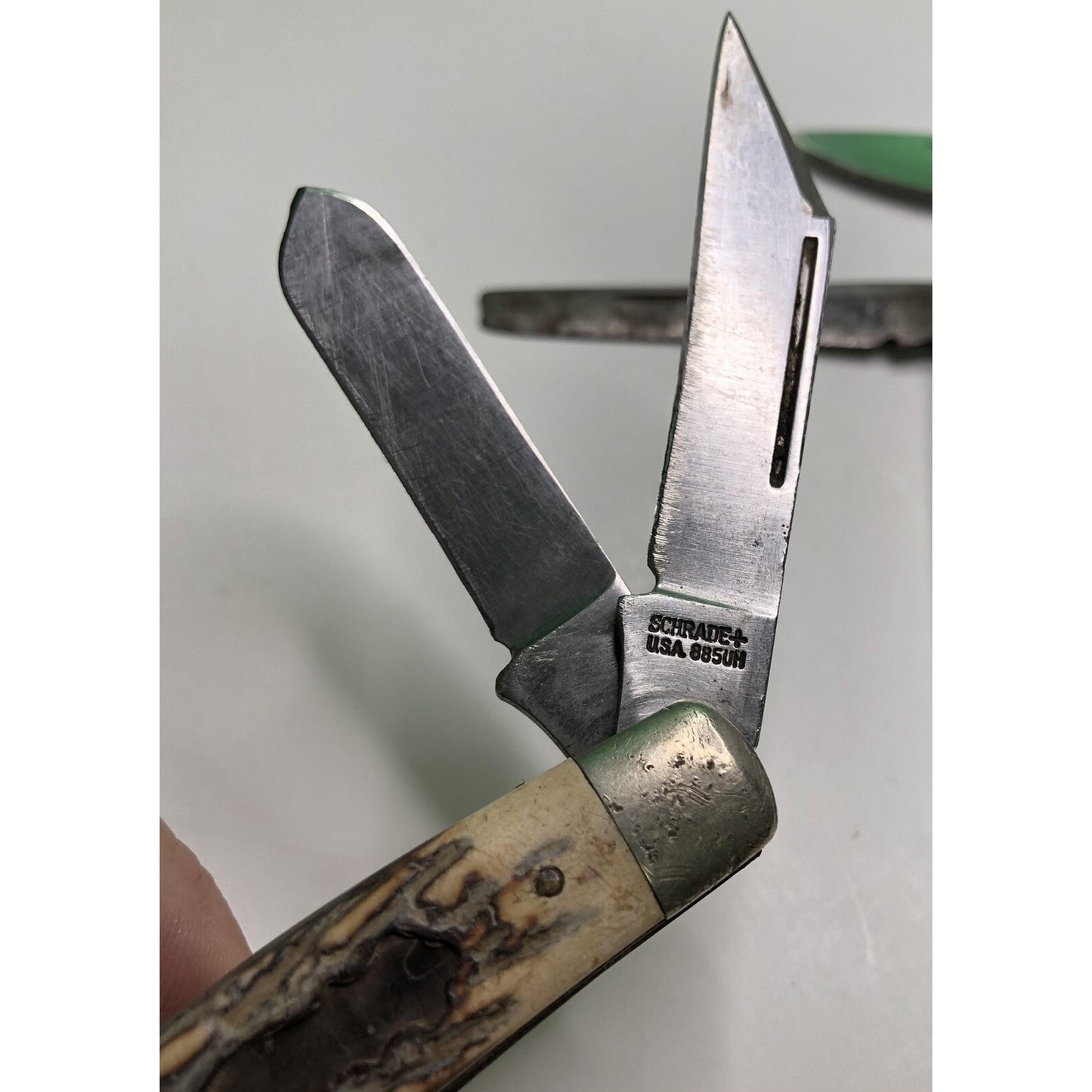 Lot Of 3 Vintage Pocket Knives Schrade Tree Brand Pakistan Some Damage Read All