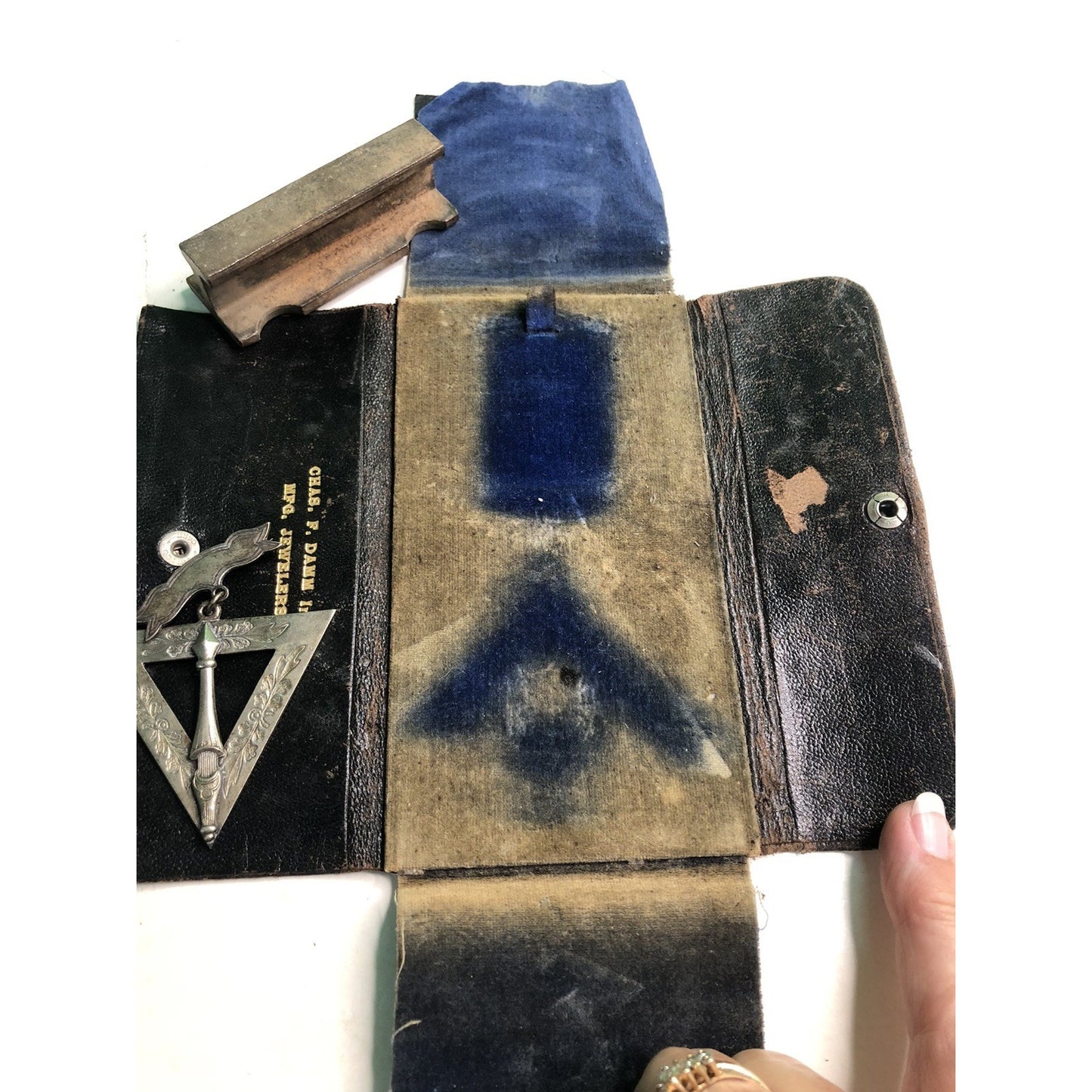 Masonic Past Master Emblem of Office 1947 Coalport Lodge No. 574 Ribbon Bar