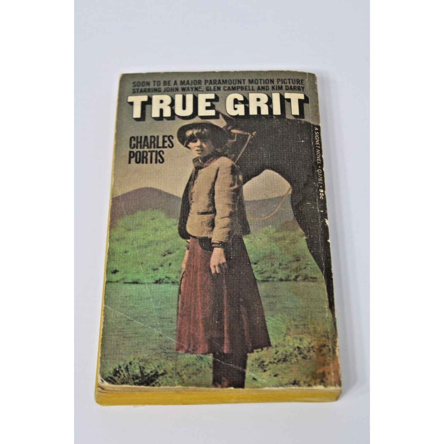 Vtg 1969 True Grit- Charles Portis Signet Books 7th Printing Movie Promo Western