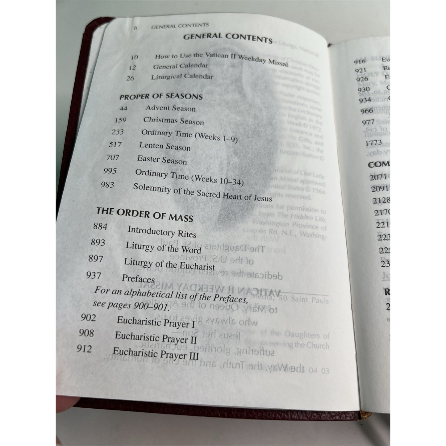Vatican II Weekday Missal Burgundy Leather Very Good!