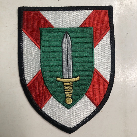 Vintage EMBROIDERED PATCH Alabama State Guard Full Color Army Sword Flag 4”