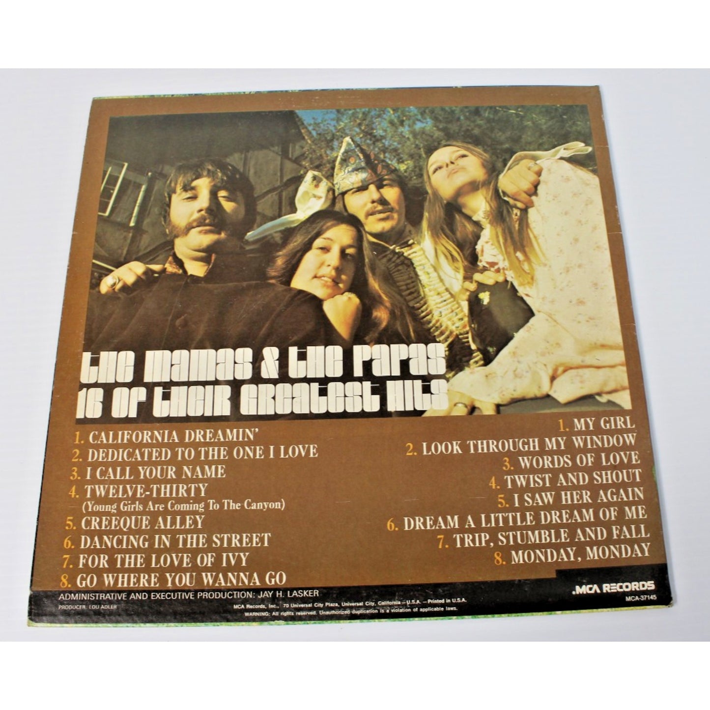 The Mamas & The Papas- 16 Of Their Greatest Hits, 1980 MCA-37145, Excellent!