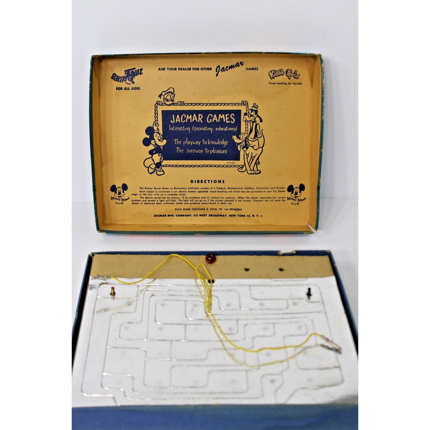 1950s Disney Mickey Mouse Club- Magic Divider Electric Math Game, Vintage in Box