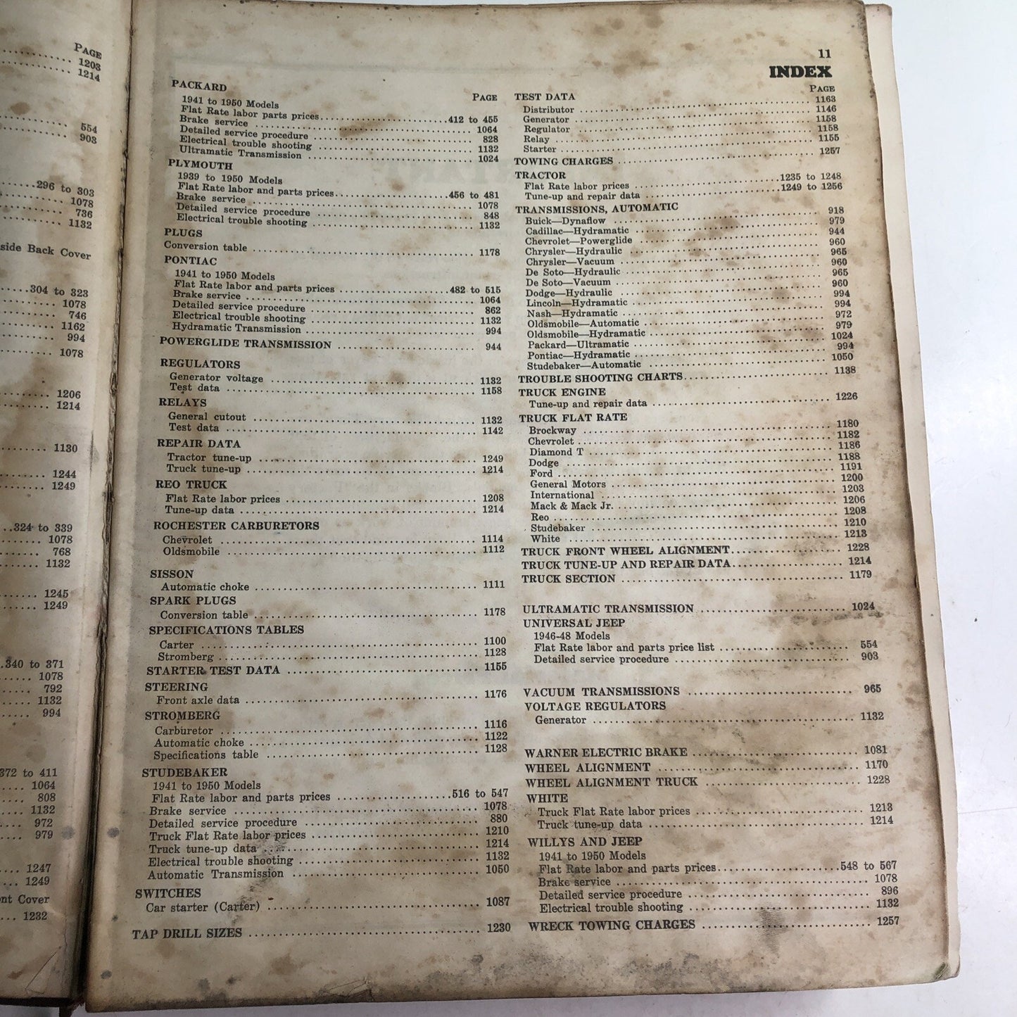 VINTAGE CHILTON’S MOTOR AGE FLAT RATE and SERVICE MANUAL 1950 HARDBACK USED