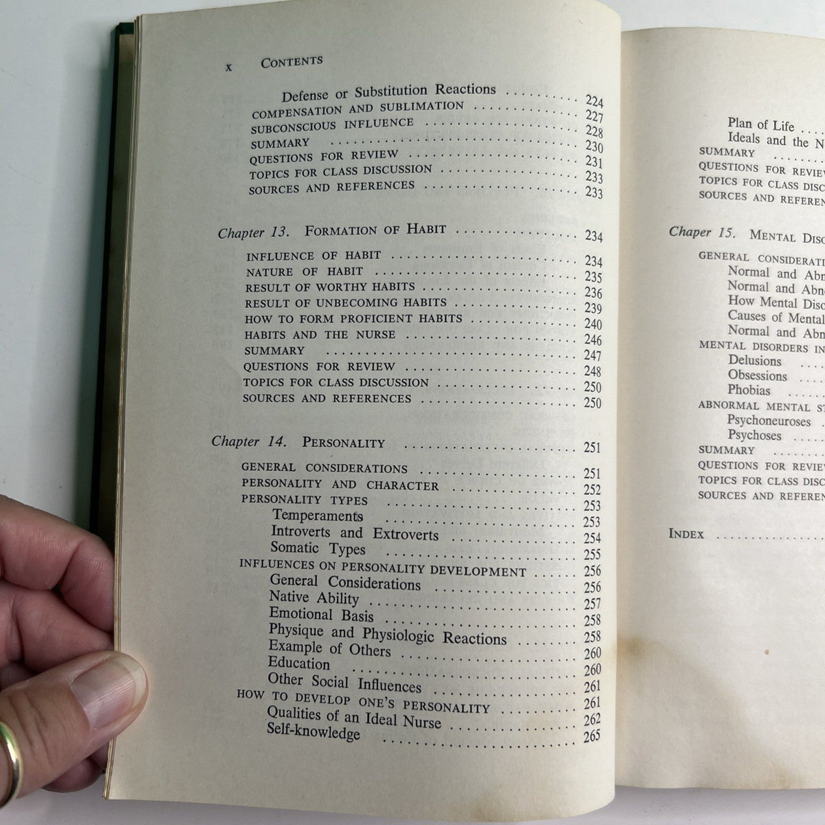Psychology And The Nurse by Frank J. O’Hara 1954 HC 4th Edition Illustrated