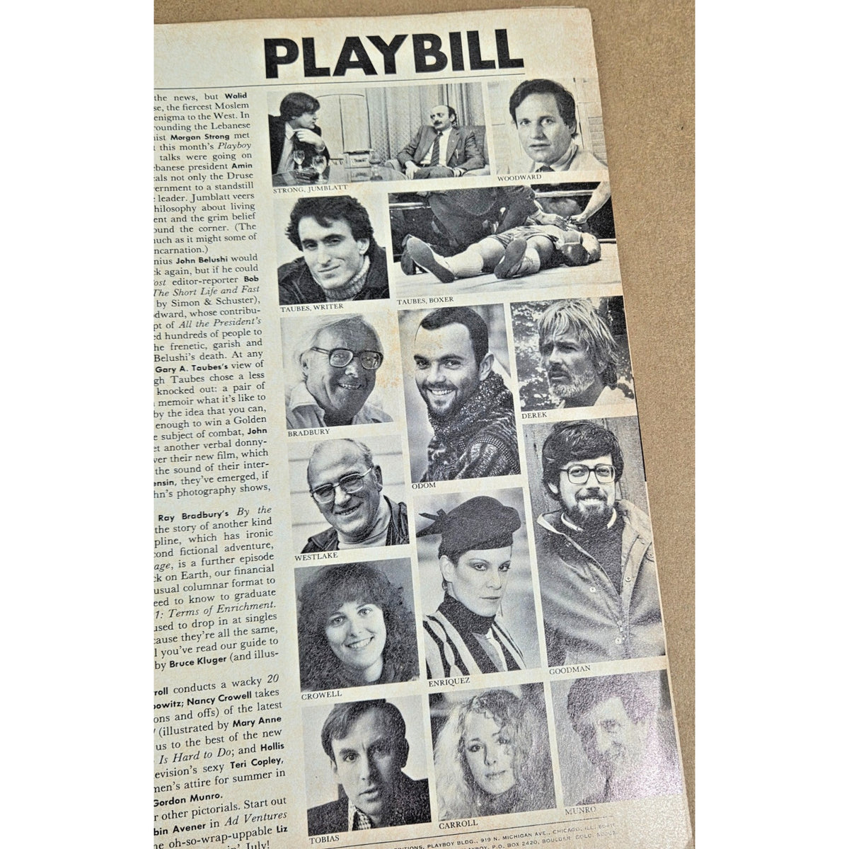 Vintage Playboy July 1984 Bo Derek- John Belushi Bob Woodward Ray Bradbury