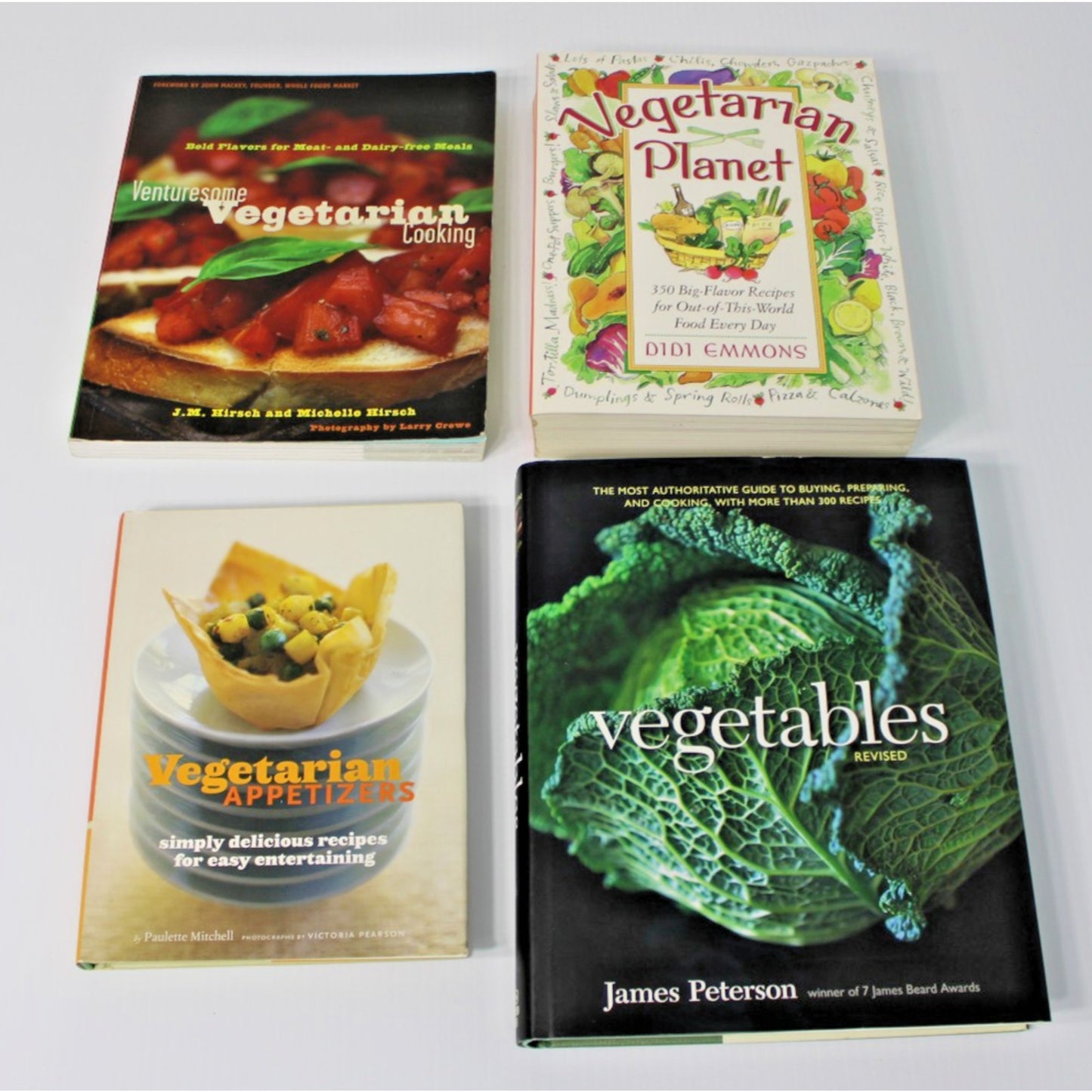 Venturesome Vegetarian Cookbook Lot- 4 Healthy Recipe Cooking Collections