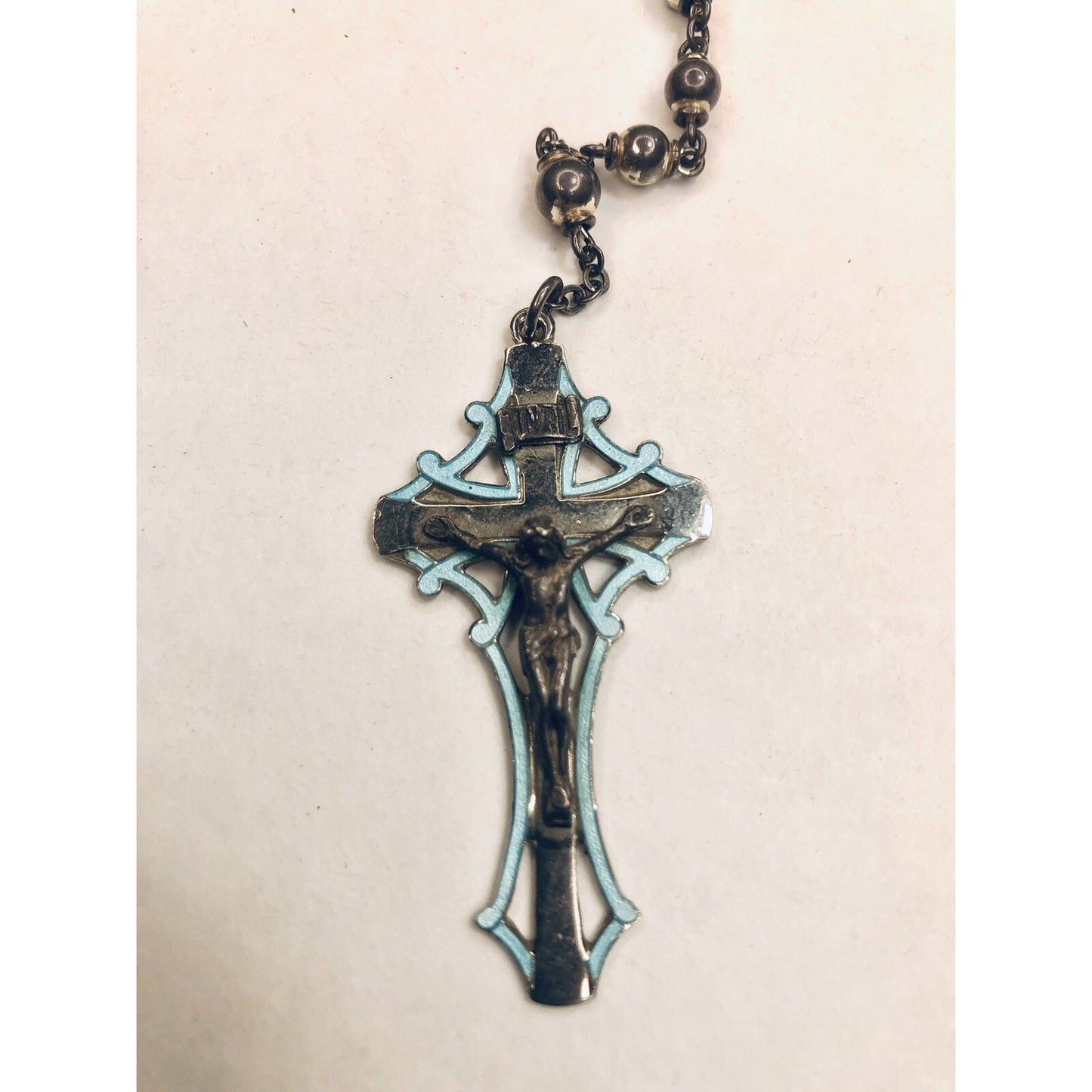 Nazzareno Bercetti Articoli Religiosi Sterling Antique Rosary