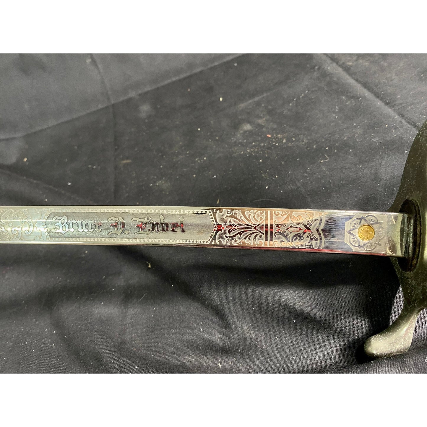 Antique Engraved United States Military Sword Trade Spartan Mark