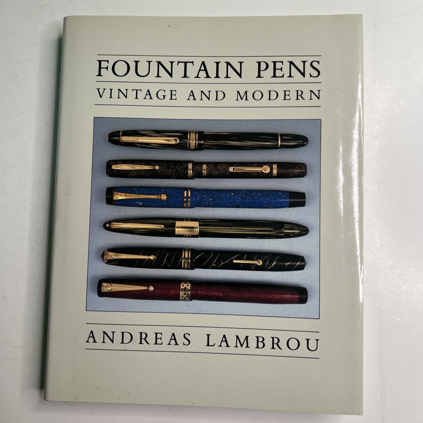 Fountain Pens Vintage and Modern By Andreas Lambrou HC DJ 1990 2nd print Illus.