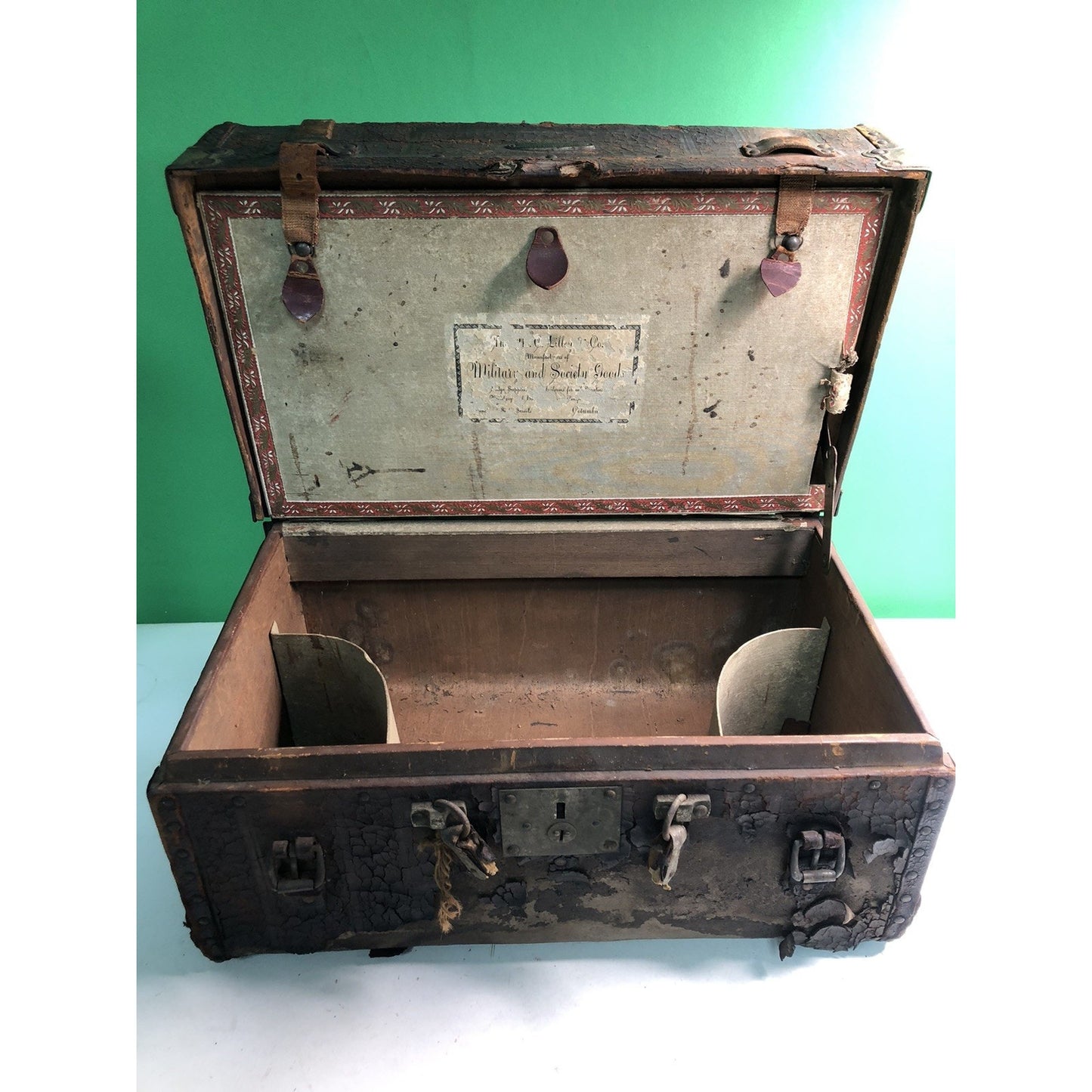 Circa 1800’s Trunk Knights Templar Masons Mobile Alabama ALA AL Percy B. Dixon
