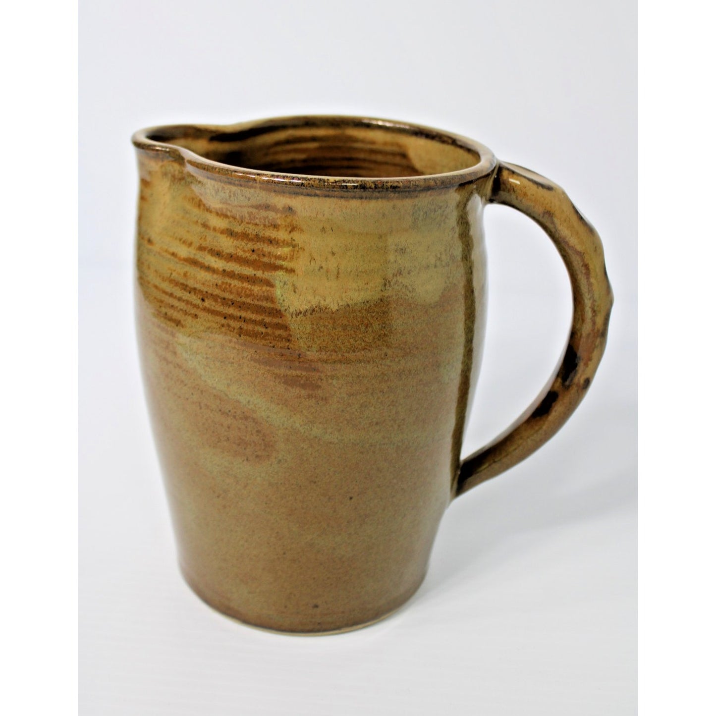 Rare Handmade Studio Pottery Pitcher- Fingerprint Pottery Pontotoc, Mississippi